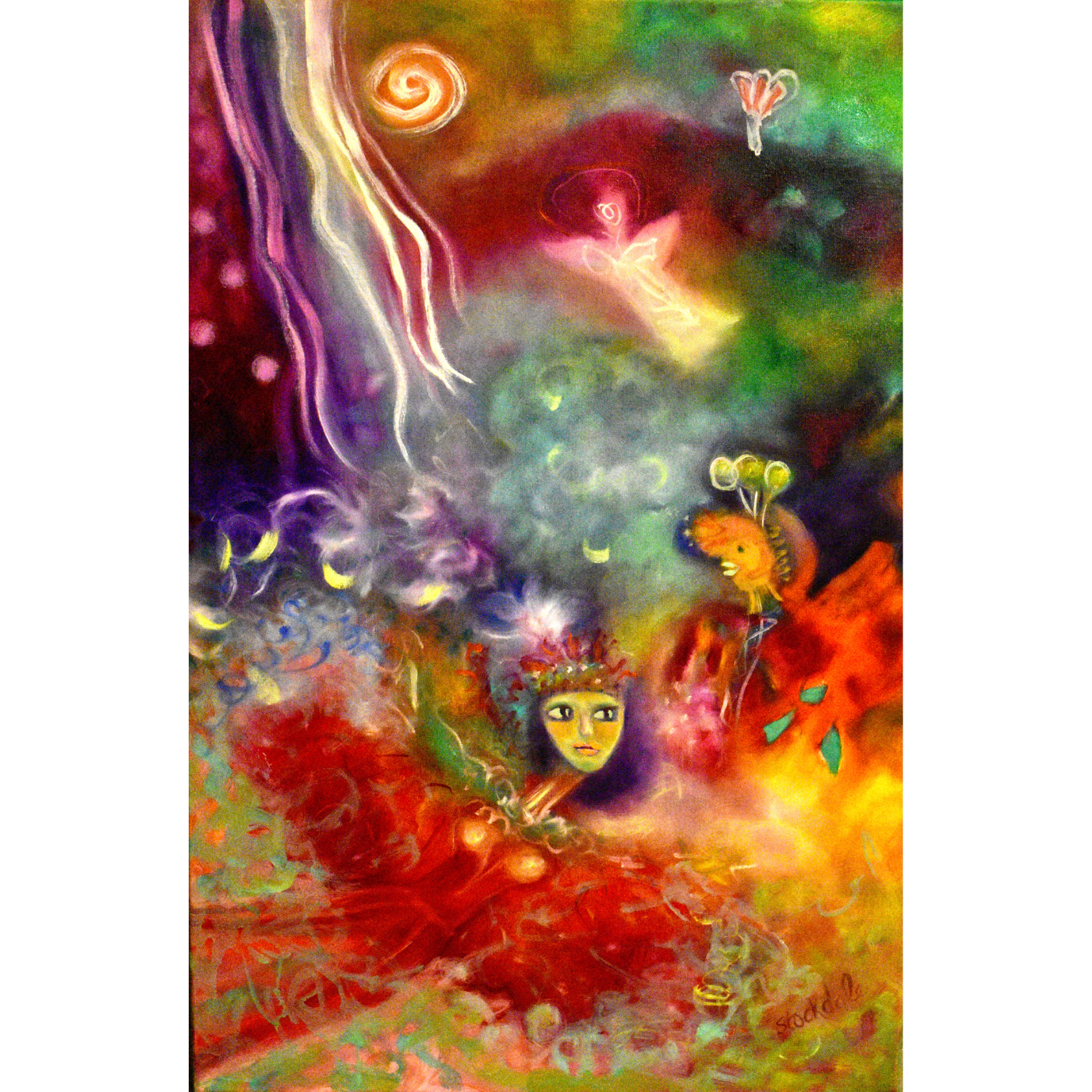 Relaxing in Orbit 36x24 Oil