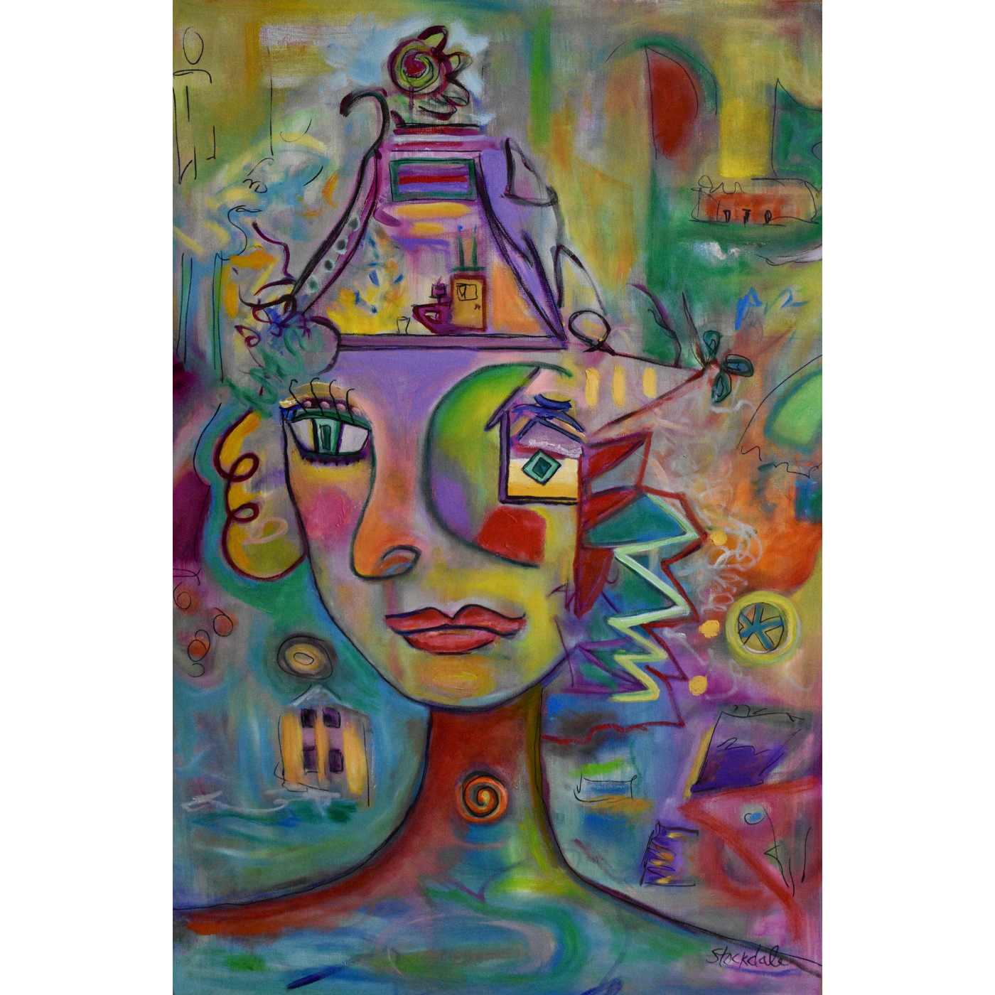 Stay Inside Your Magic Dream 36x24 Oil