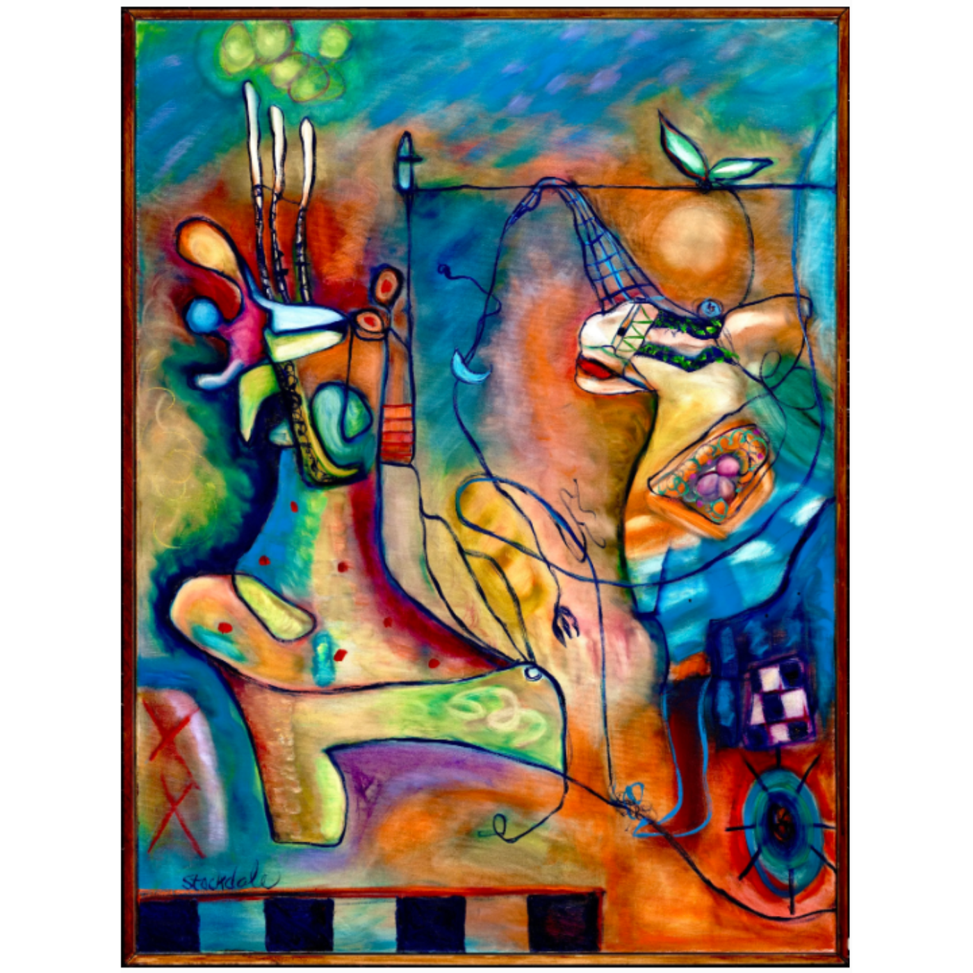 High Things Happen in the Vat of Life, Surmising the Details 40 x 30