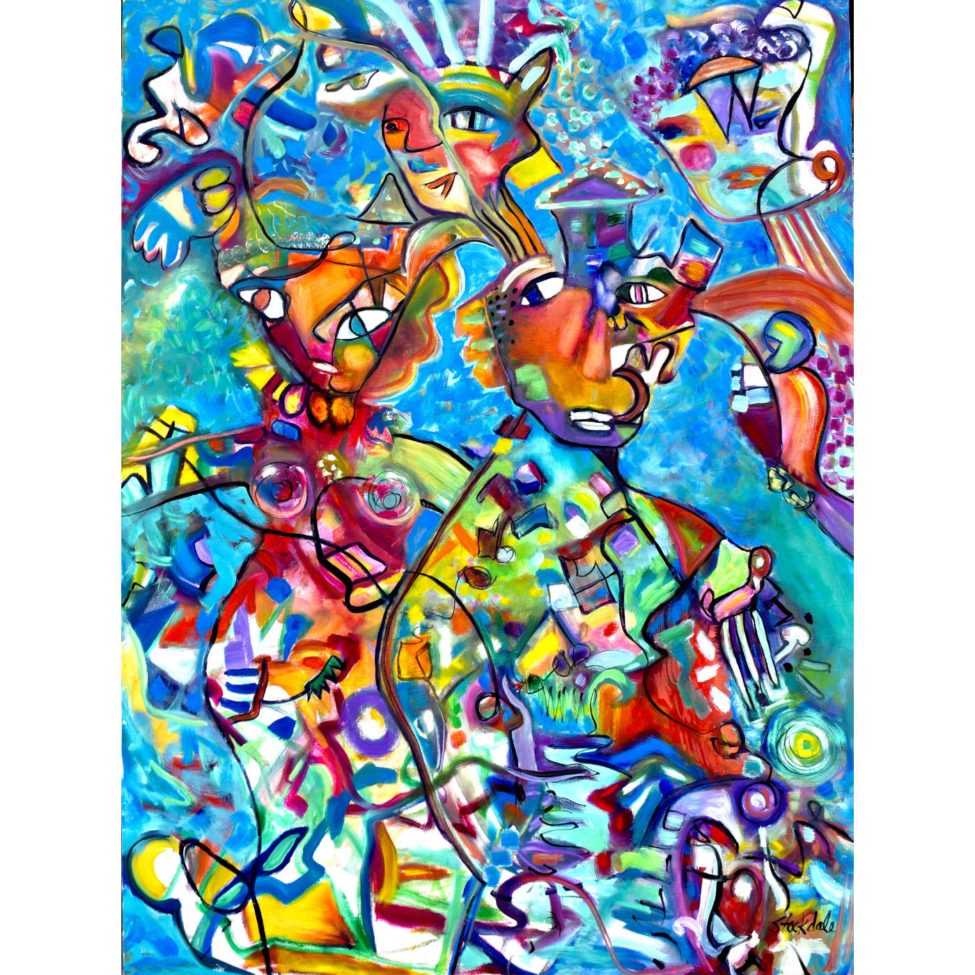 The Four Amigos 40x30 Oil