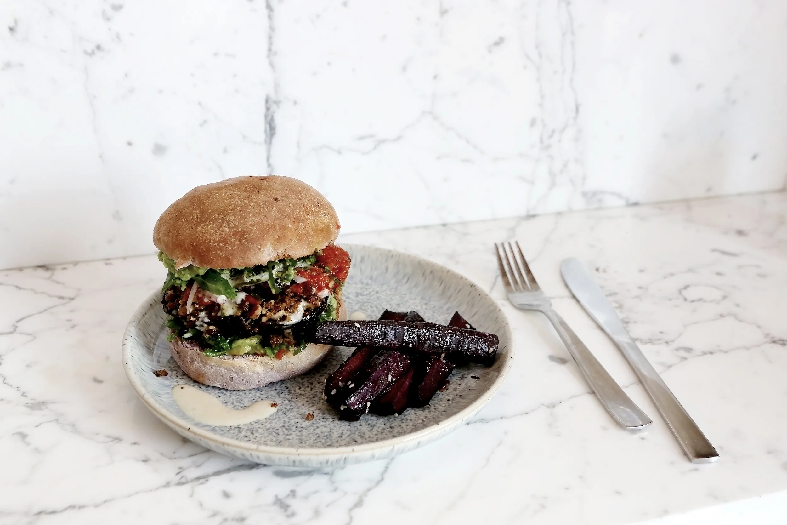 The Parisian Burger Comes in Purple and it’s Vegetarian Friendly