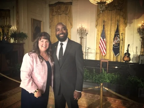 In the East Room with 2016 Alaska Teacher of the Year, Amy Jo Meiners.