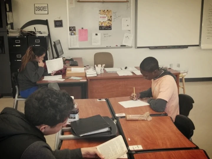My classroom, midday on a recent Saturday