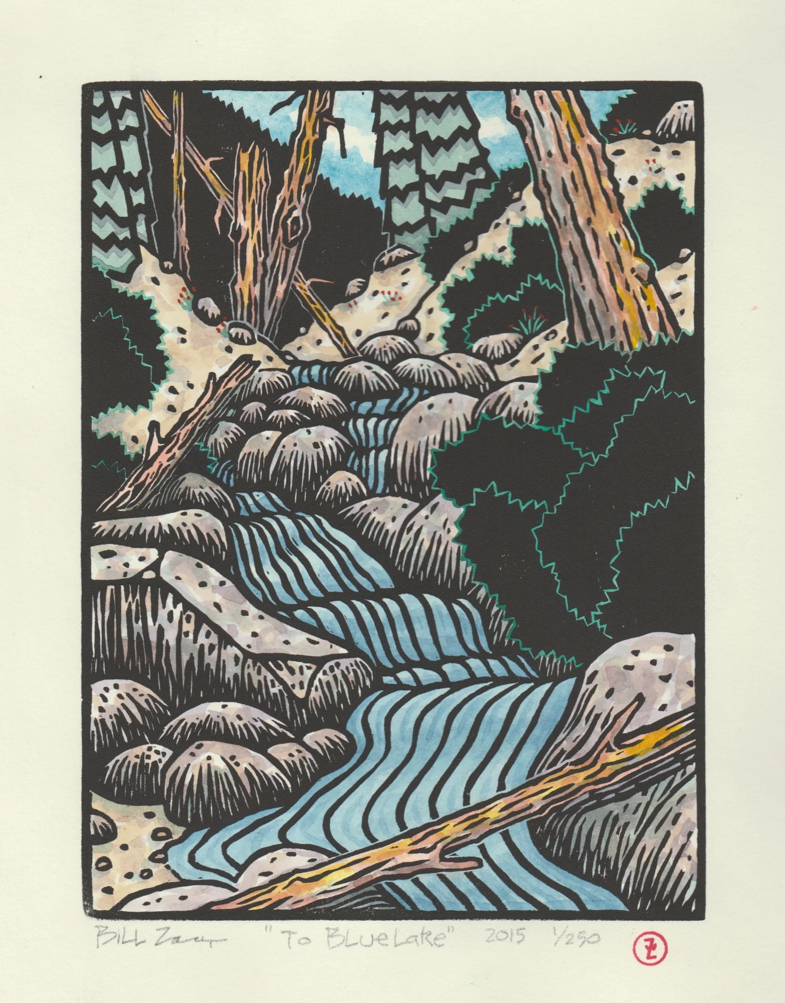 To Blue Lake - 8" x 6"