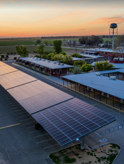 Parking Lot with Solar Panels