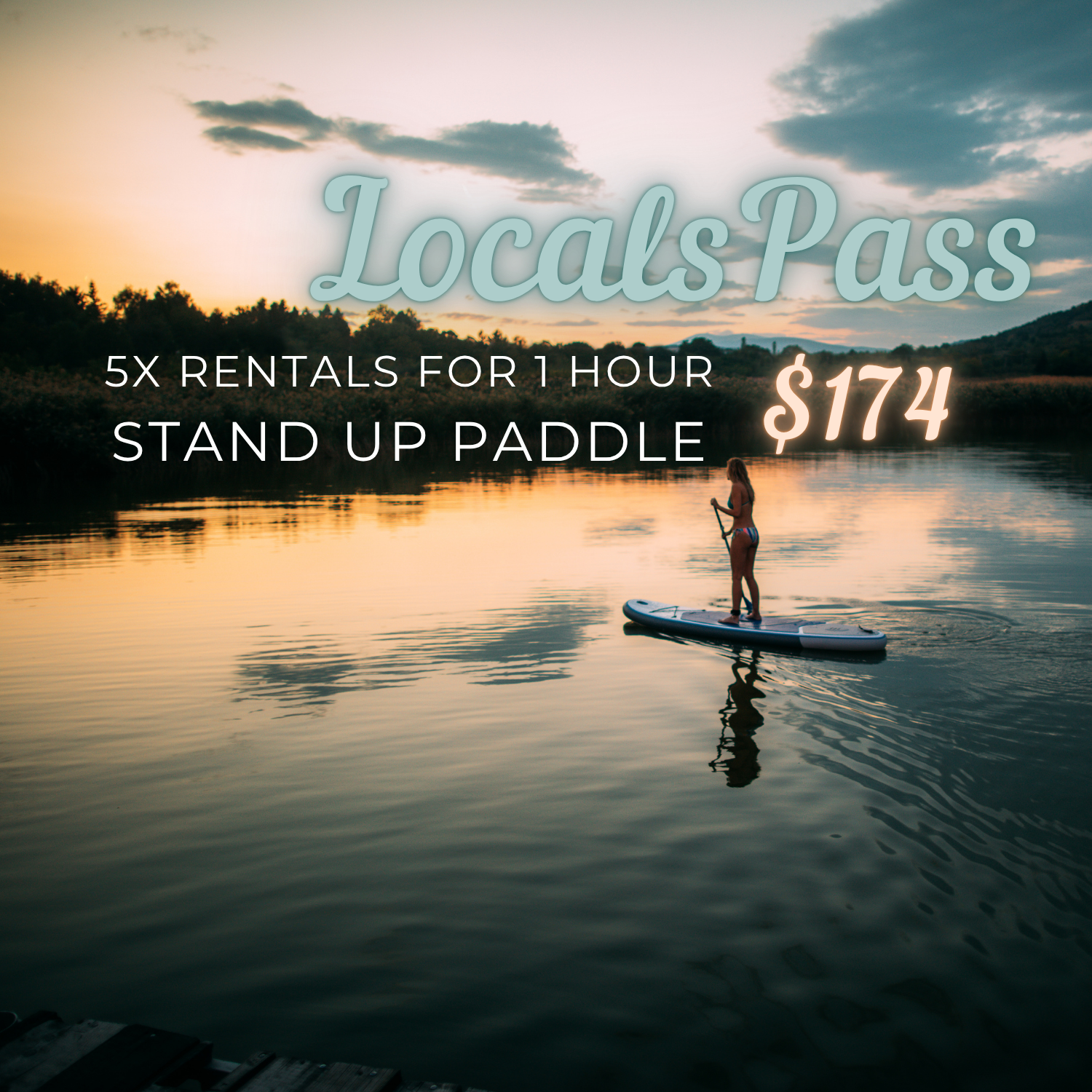 2026 Locals SUP Pass: 5 Visits 1Hour Each