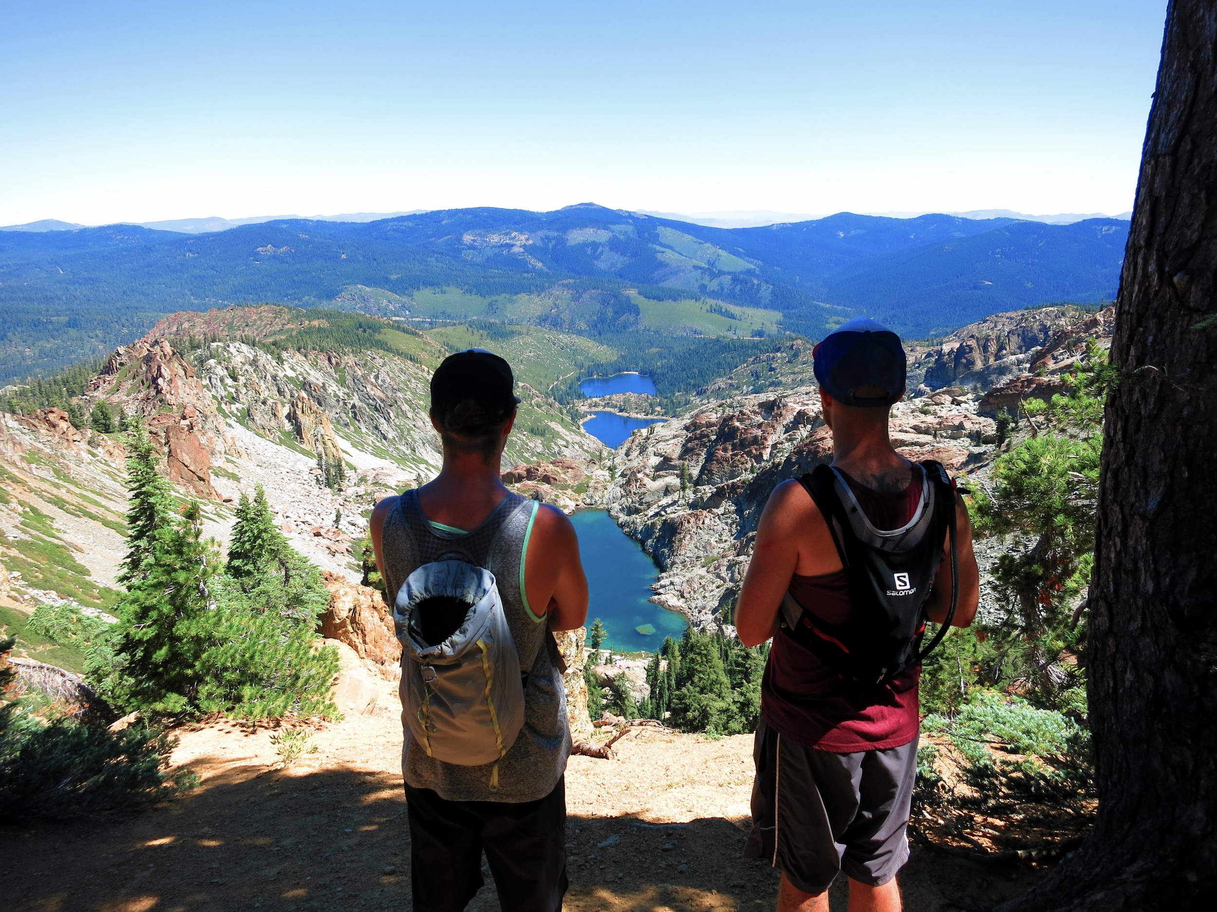 View of upper and lower Sardine Lake from above