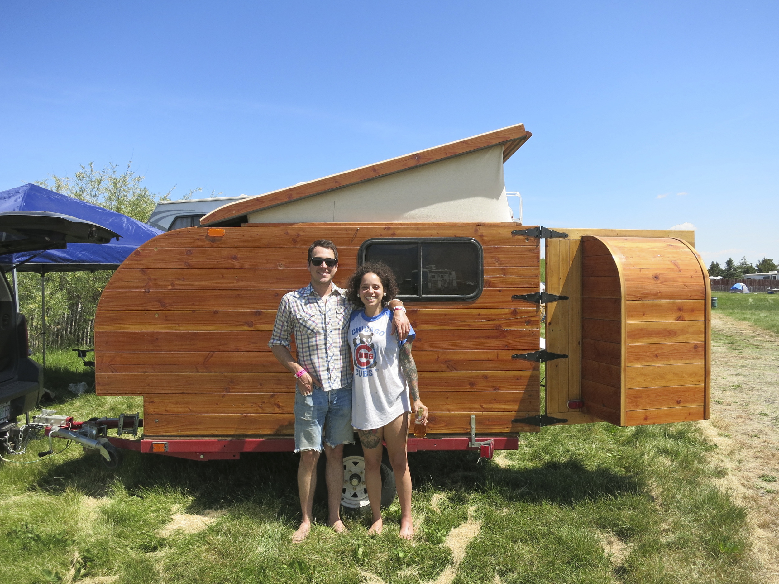 Our new friends had a rad homebuilt trailer