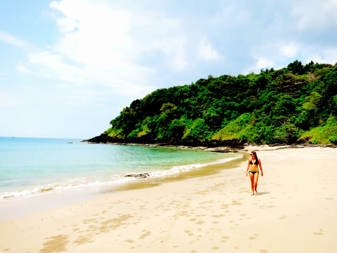 Found this beach on our moped and had it all to ourselves. This must be paradise.