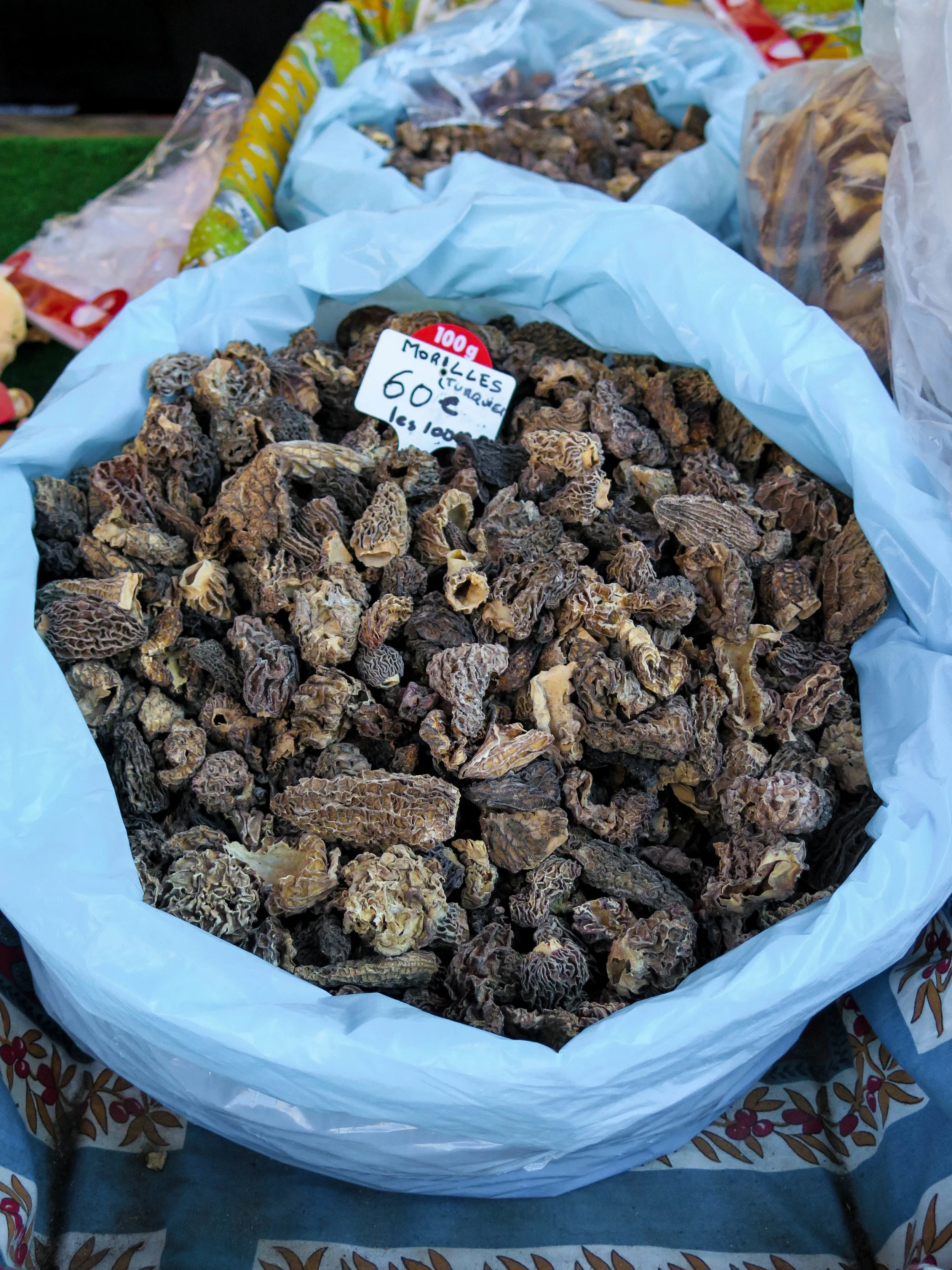 Morel mushrooms.