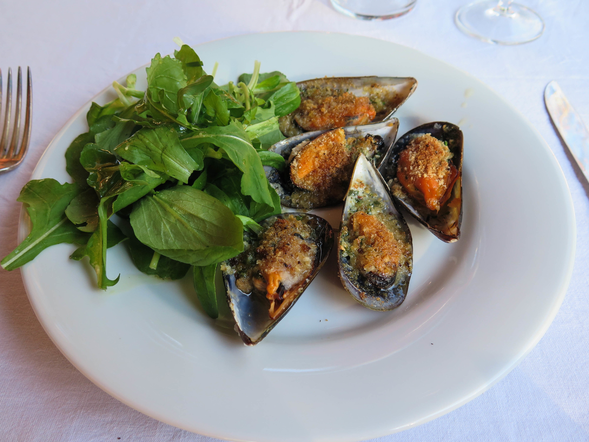 2nd course - baked mussels