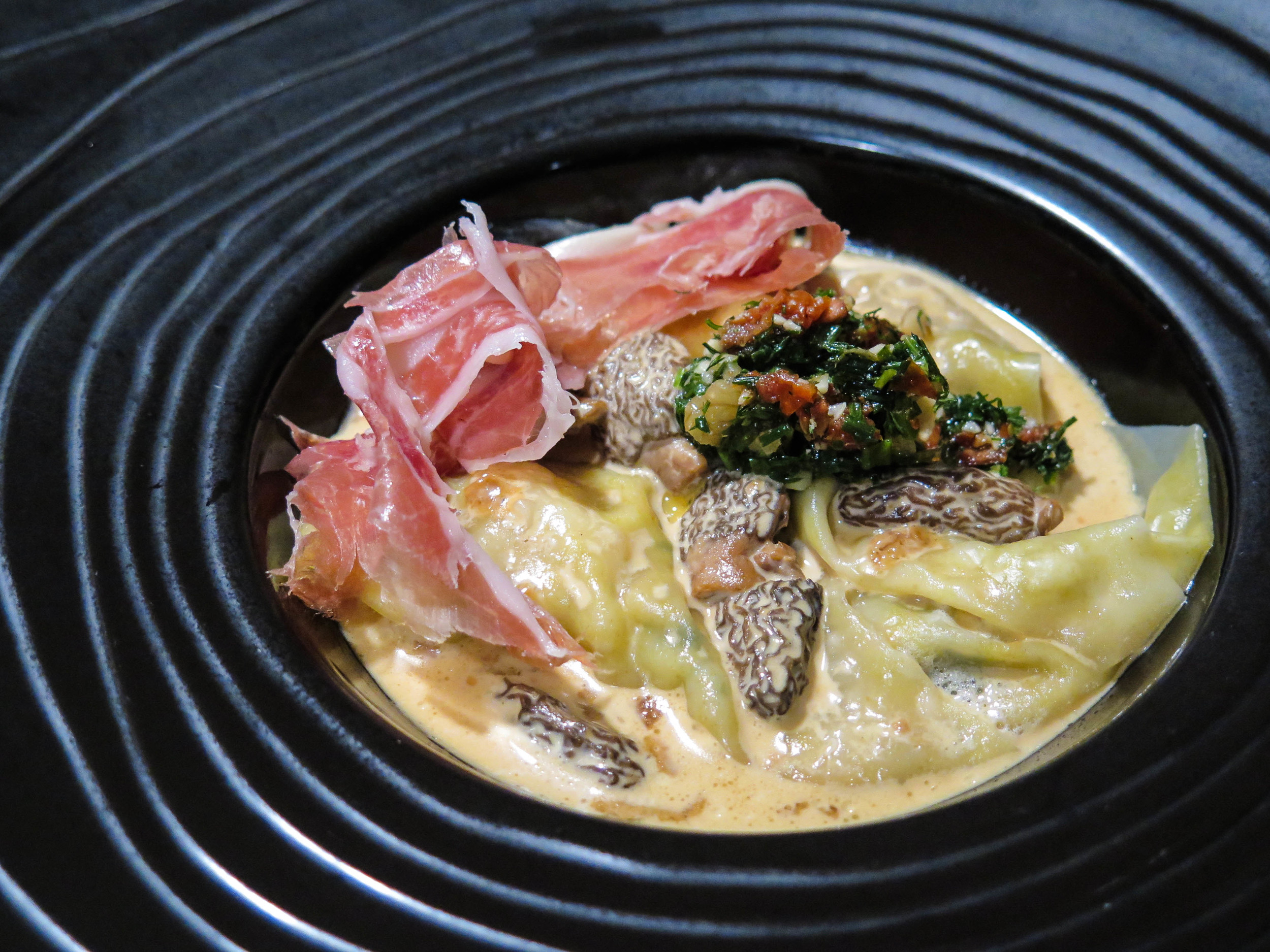 Langoustine ravioli dish. Best dish of our lives!