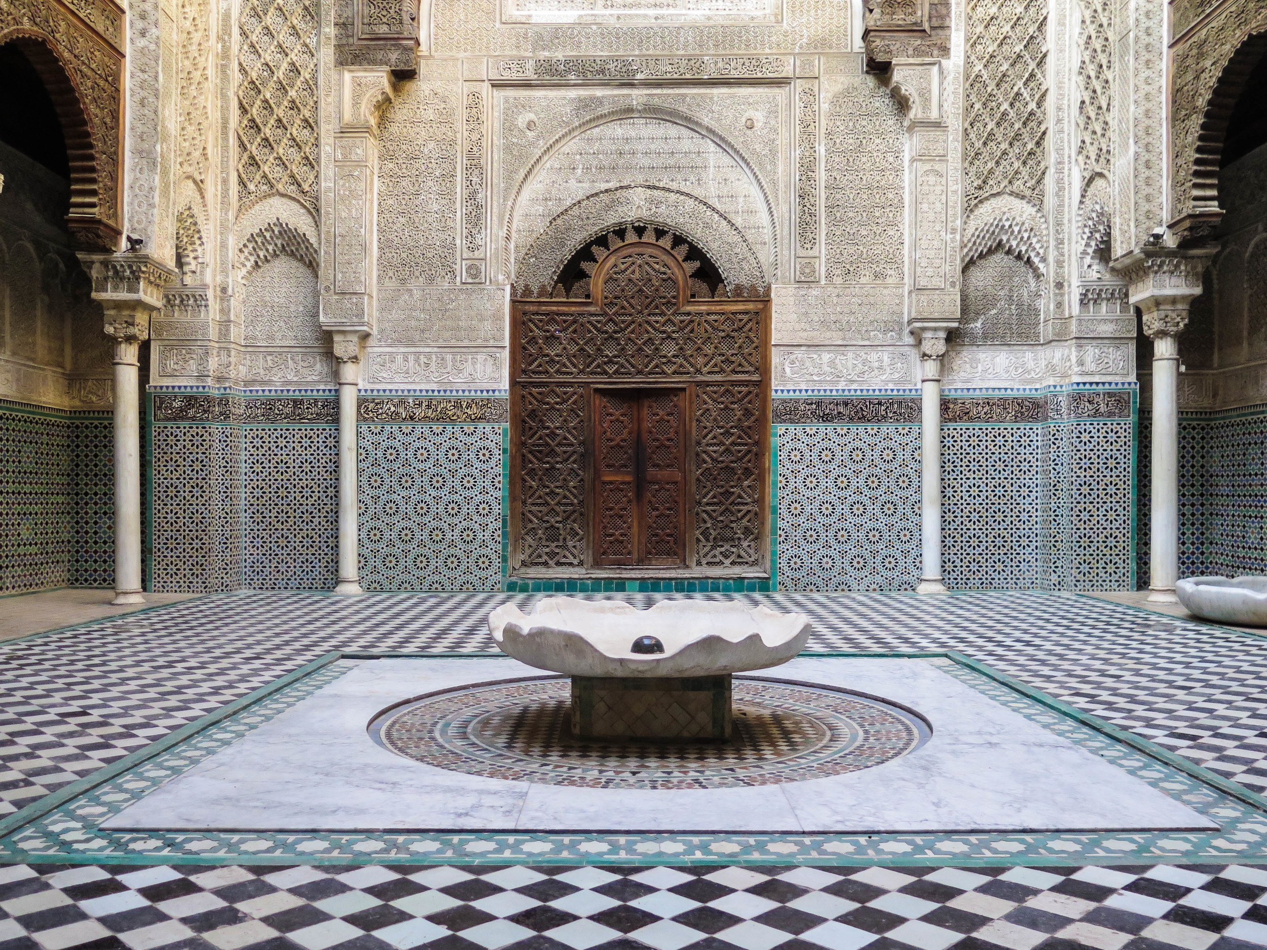 Inside the Al Attarine Madrasa