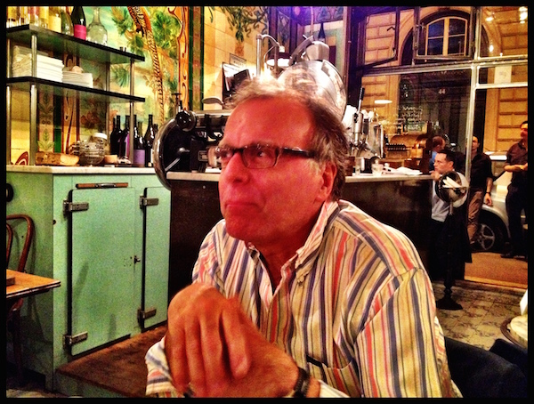 Mon pere at Vivant, a restaurant in an old oisellerie (bird shop!)