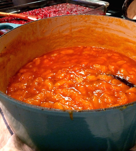 apricot and strawberry waiting patiently for their jars