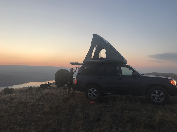 High above the Columbia (and the freeway) on Spud Brown's farm