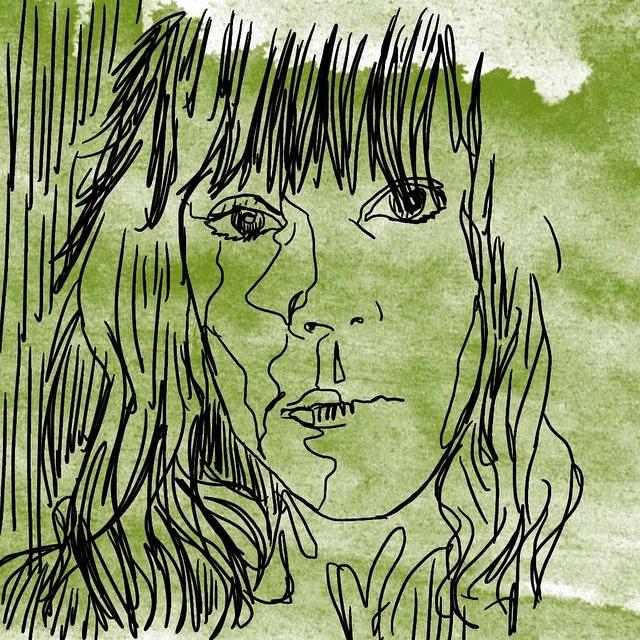 2/100 of #the100DayProject Sketching photos from my #instagram feed on my #iphone today's is of @janaecharlotte #art #line #drawing #texture #sketch #digital #woman #face