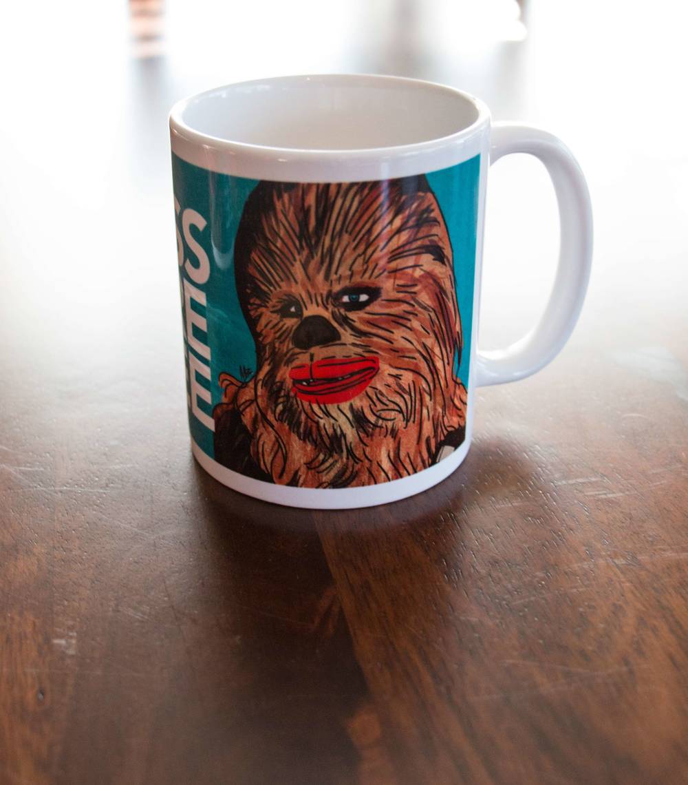 No Kiss Before Coffee Star Wars Chewbacca Coffee Mug — Mike Brennan