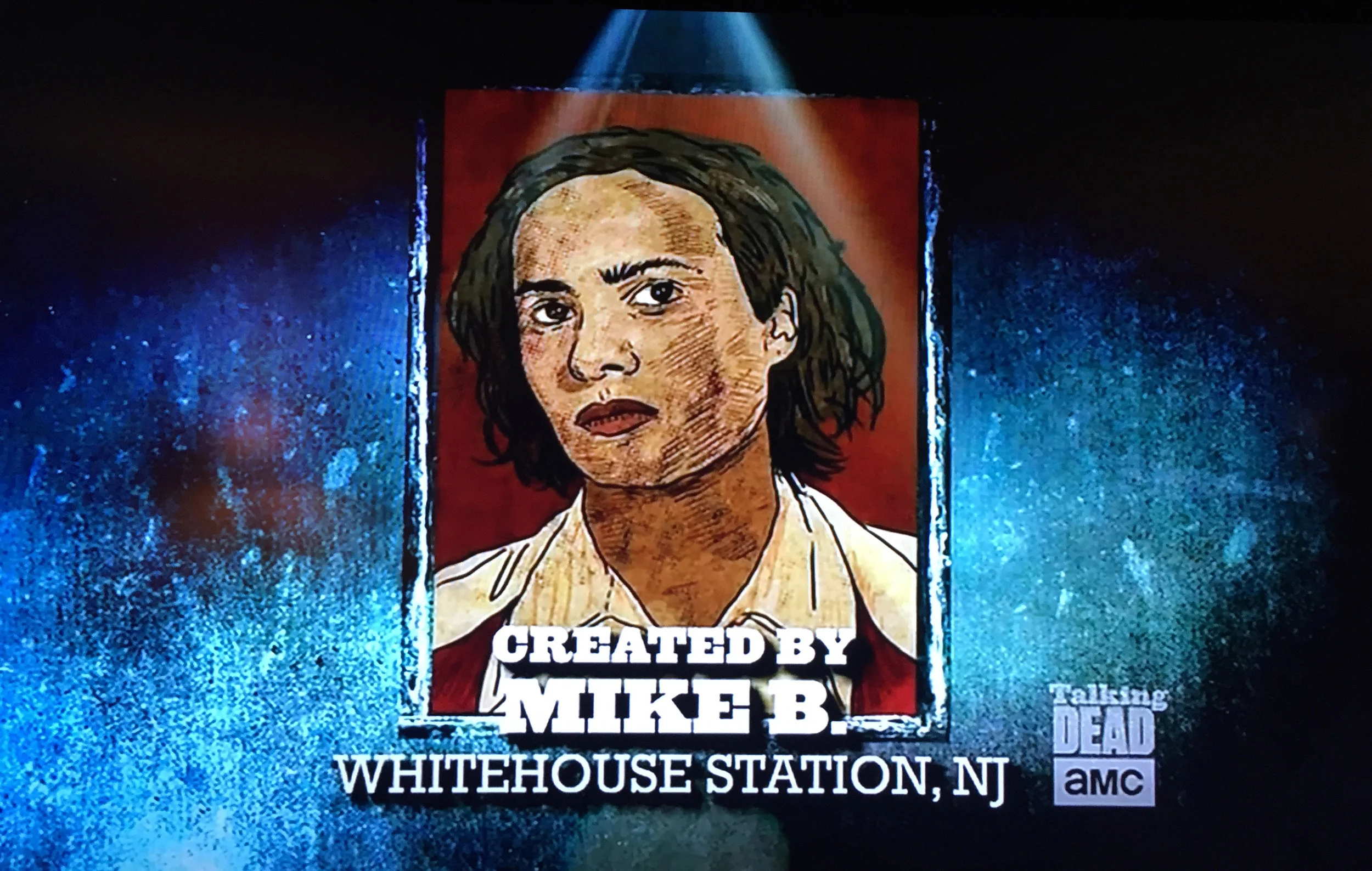 My Nick Clark / Frank Dillane fan art feature on AMC's Talking Dead with host Chris Hardwick. August 21, 2016.