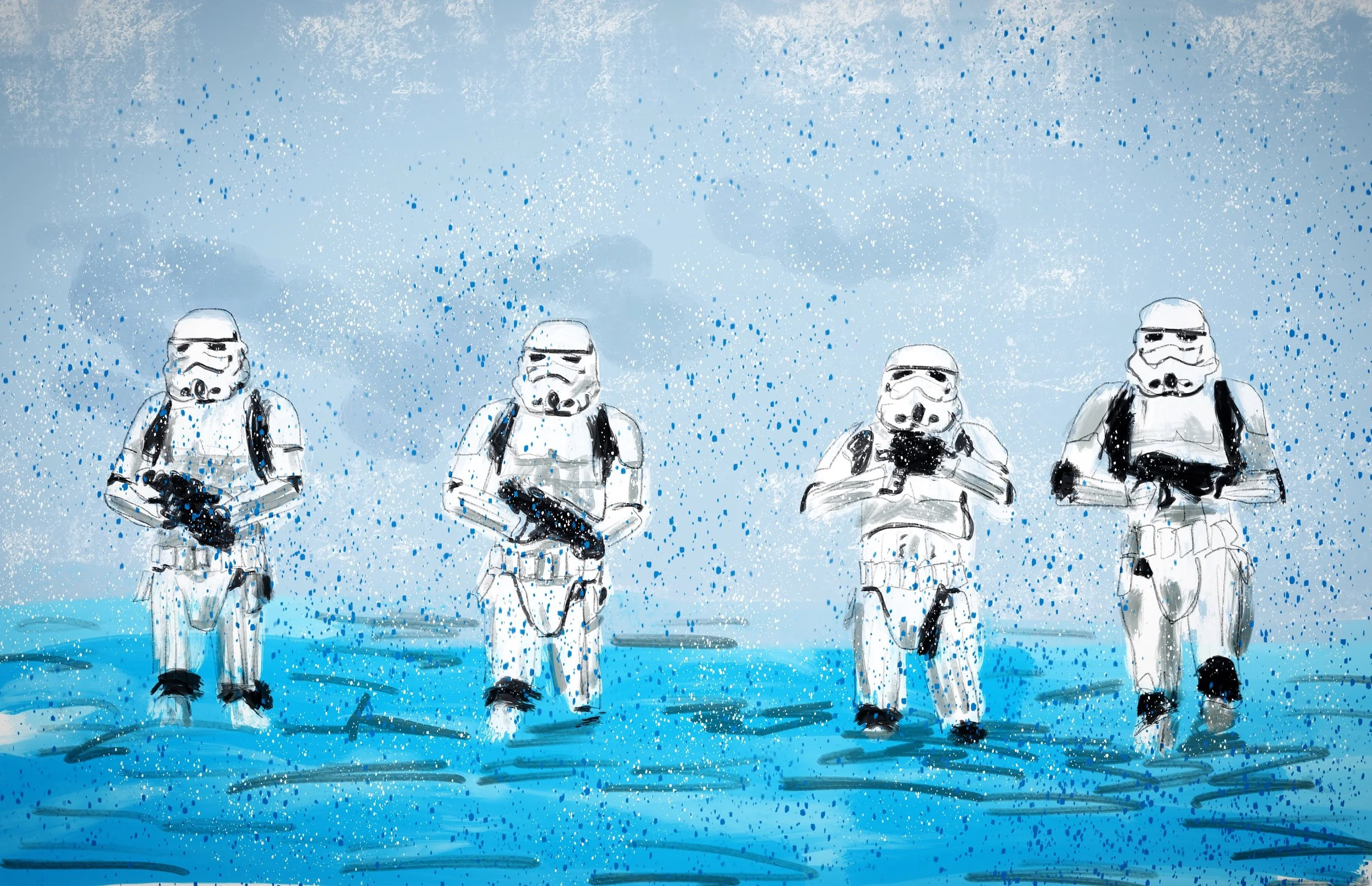 Seeing #rogueone on Sunday. A few troopers to hold me over for now. #art #digitalart #stormtroopers #starwars #starwarsfan #drawing 
