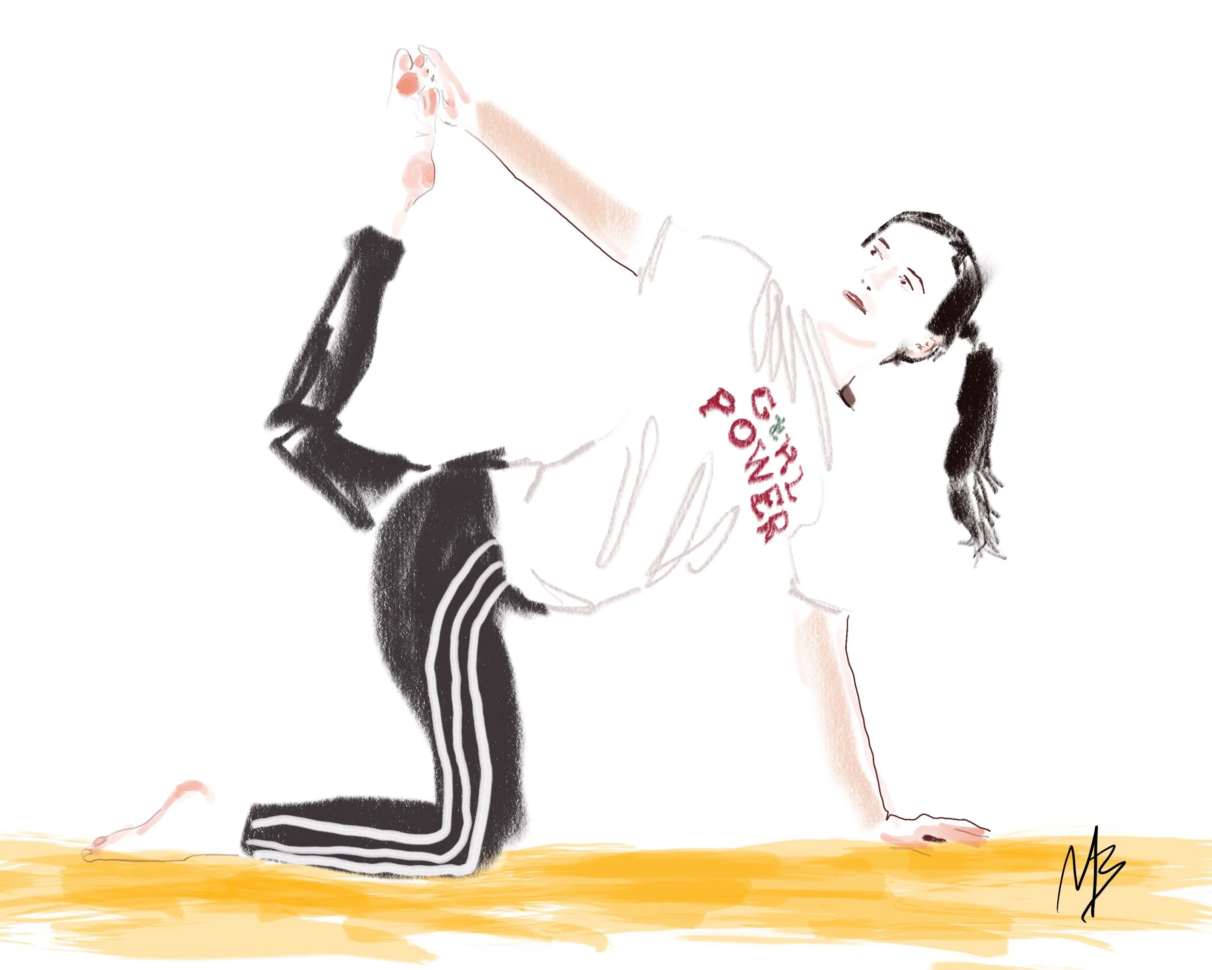 After the gesture drawings, I felt like i owed it to you @adrienelouise to do some of my "usual" yoga art. 😁 thanks for the inspiration