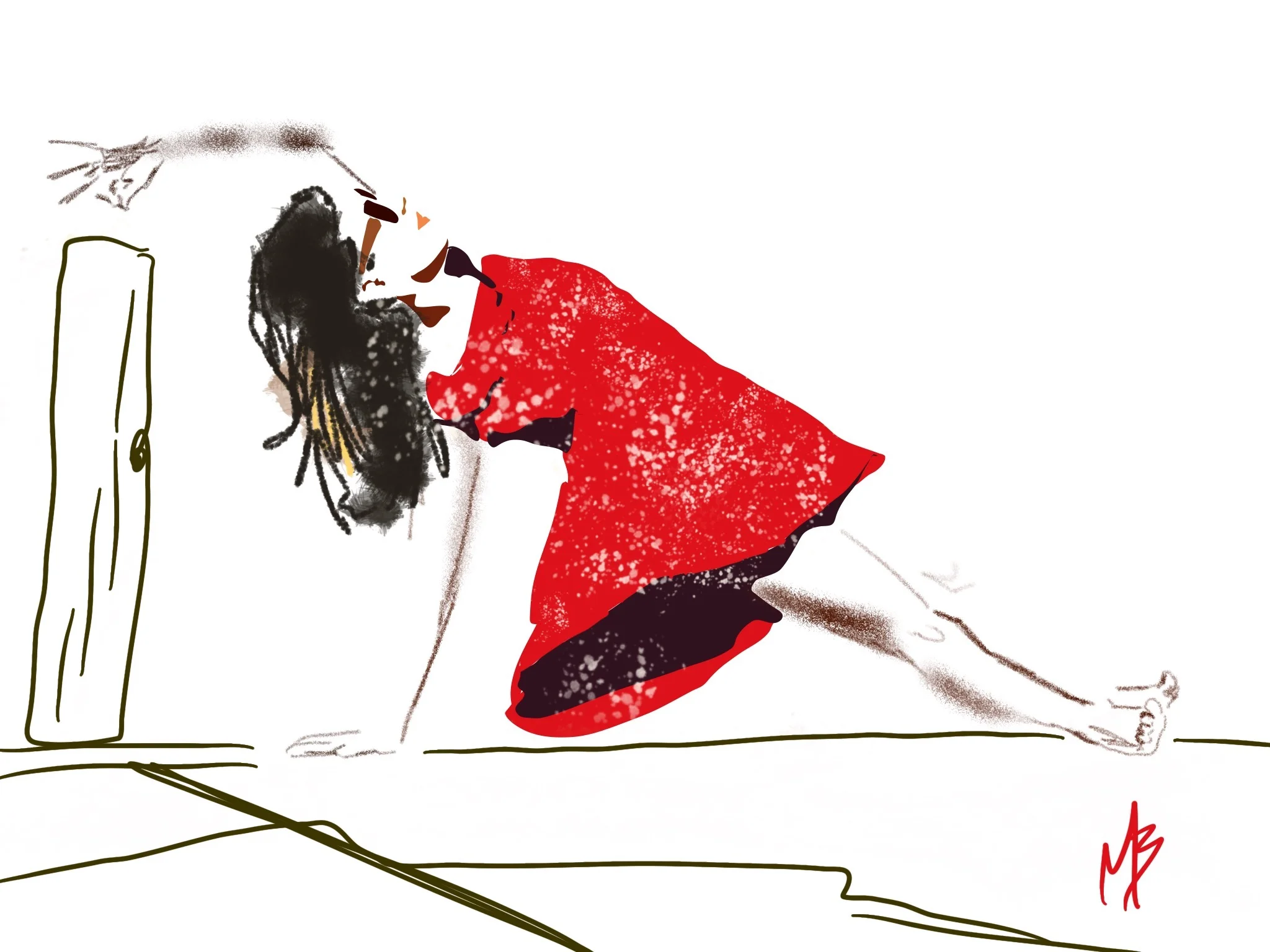 Yoga art inspired by @phaezy_ sorry you were feeling stressed today. Hope this brings a smile #yoga #art #digitalart #yogi #fitness #health #wellness #dress #yogaart 