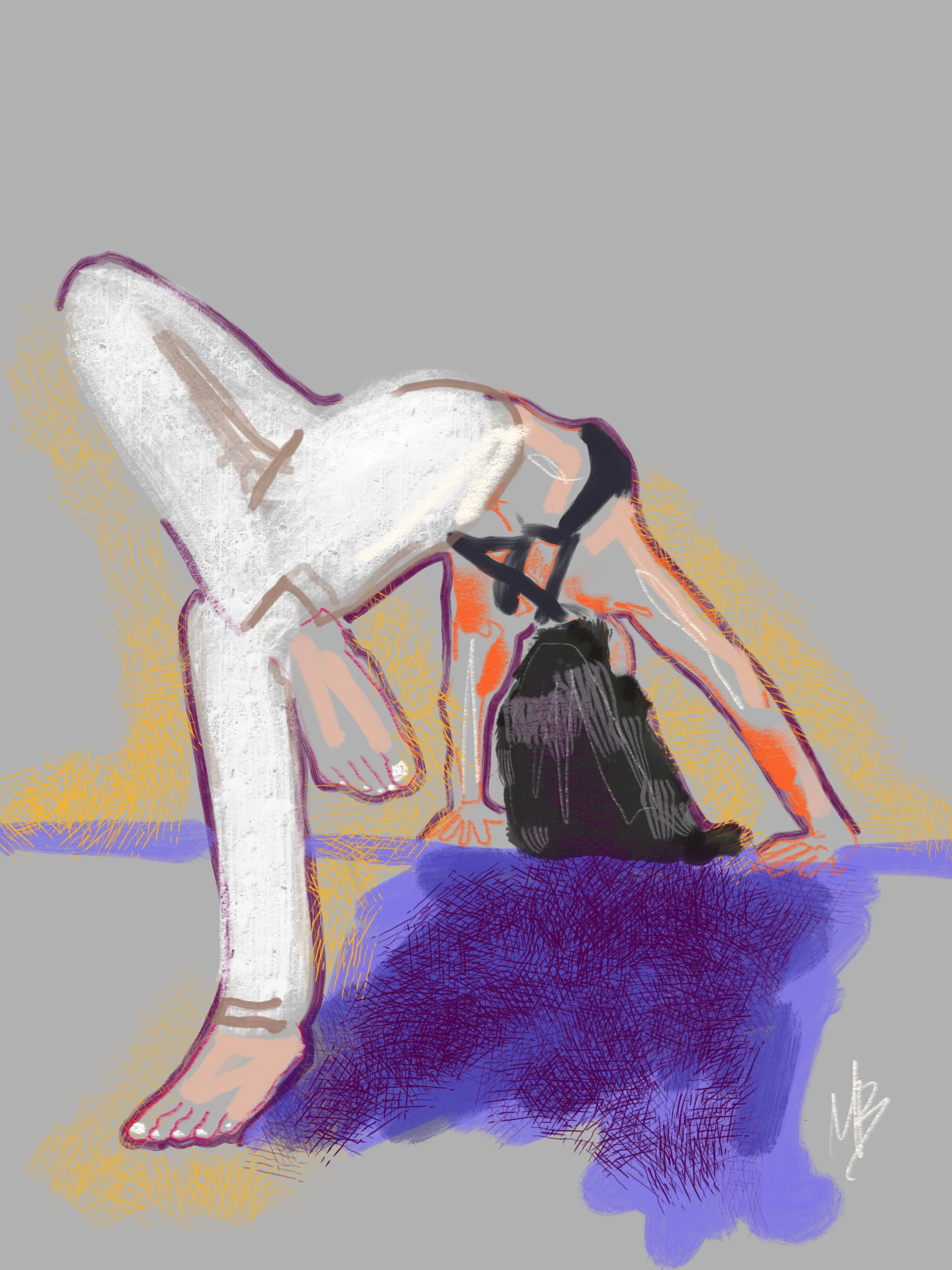 Yoga art inspired by @azravalani #art #yoga #yogi #digitalart #yogaart #yogaArtist #fitness #health #wellness 