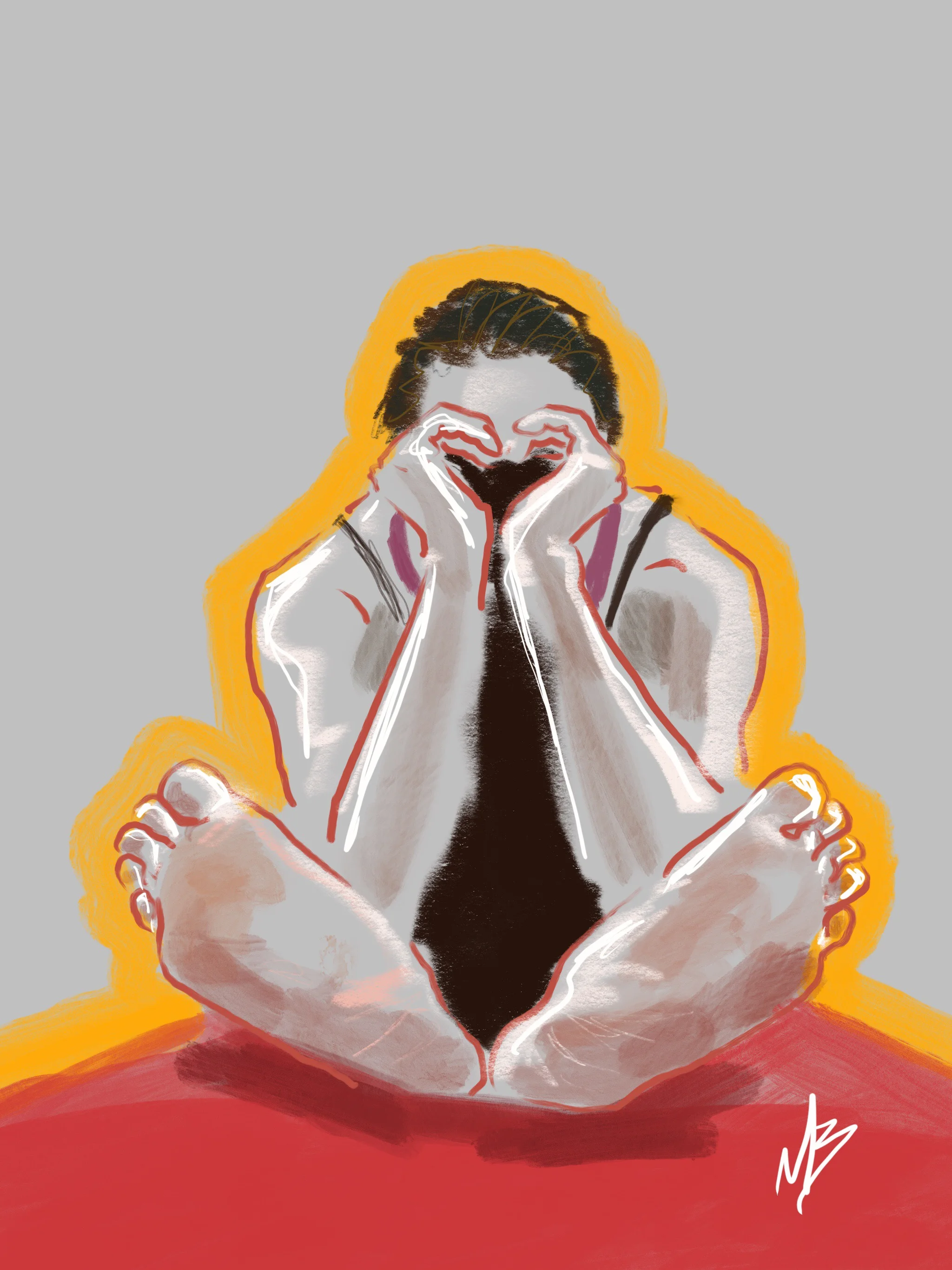 Yoga art inspired by @sally_yoga_love #art #yoga #yogaart #yogaArtist #yogi #digitalart #fitness #wellness #health 