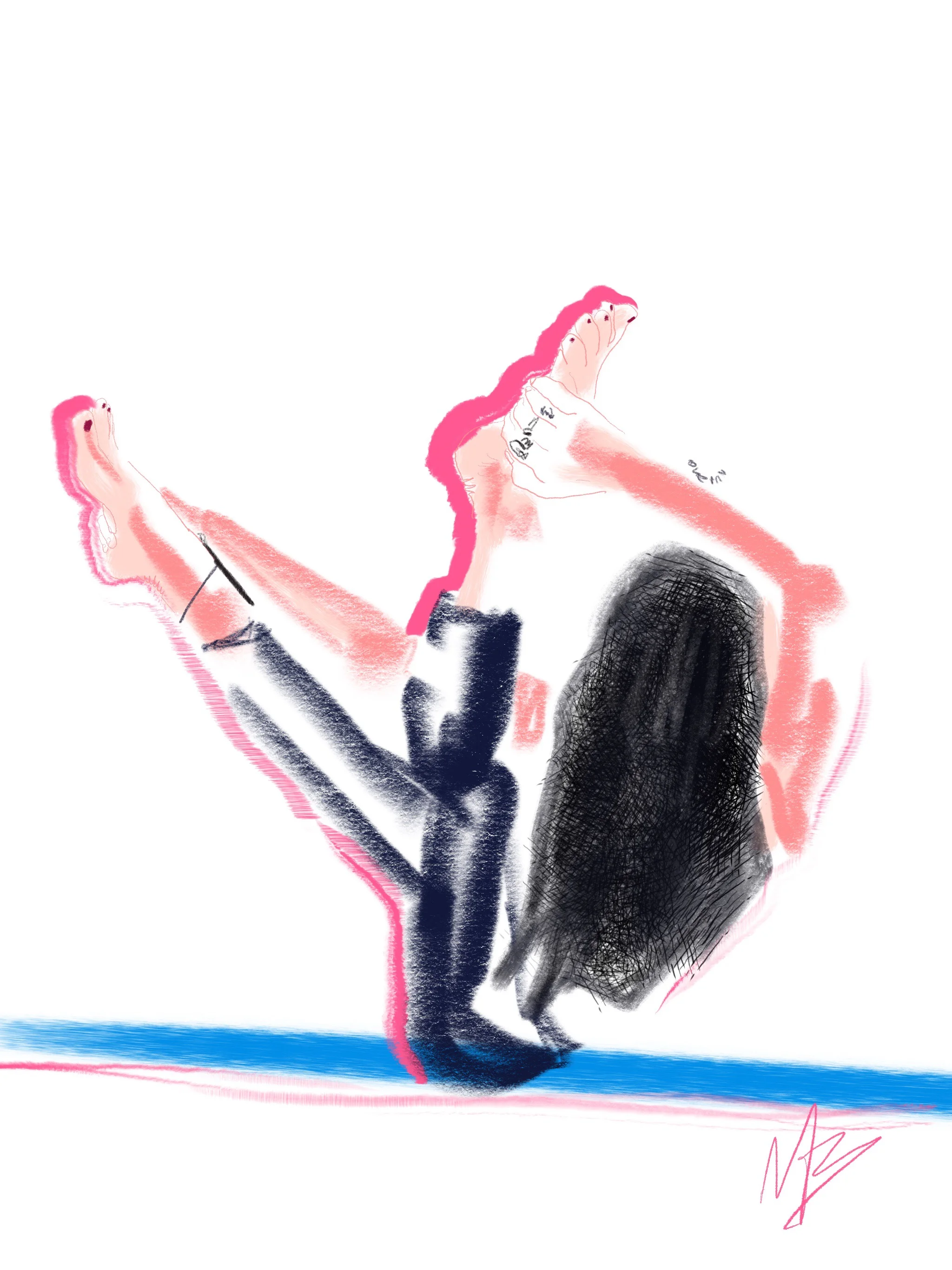 Yoga art inspired by @kaylala88 @britthobart #yogi #yoga #yogaart #fitness #health #wellness #digitalart #yogaartist 