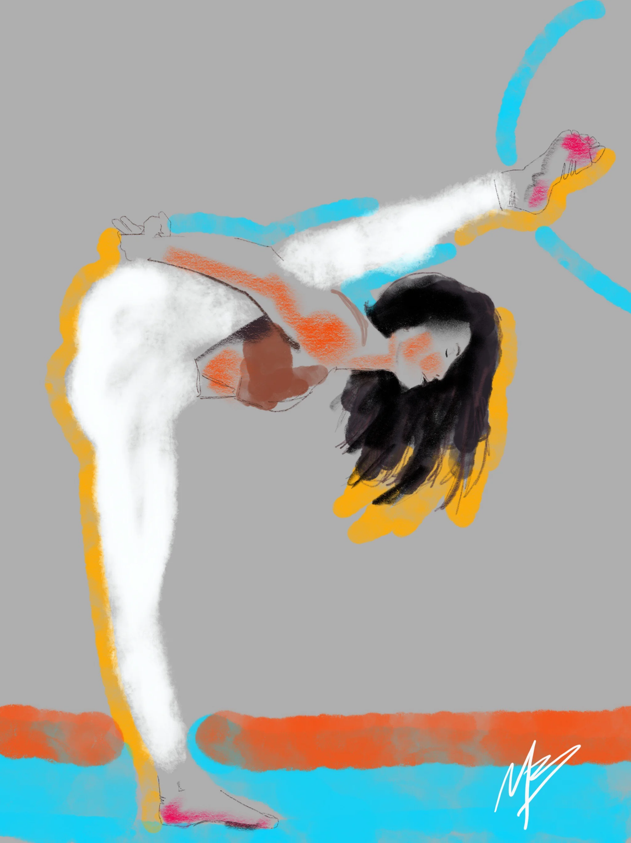 Yoga art inspired by @leilei1111 