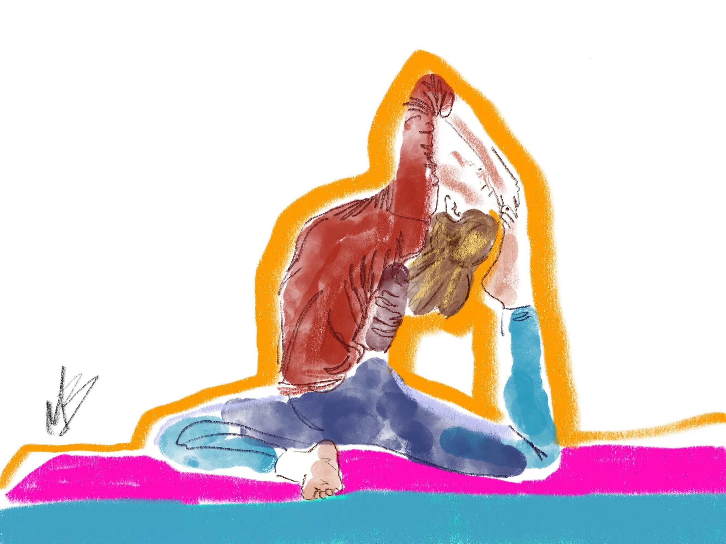 Yoga art inspired by @diary_of_a_scottish_yogi #yogi #yoga #yogaart #yogaartist #fitness #health #wellness #art