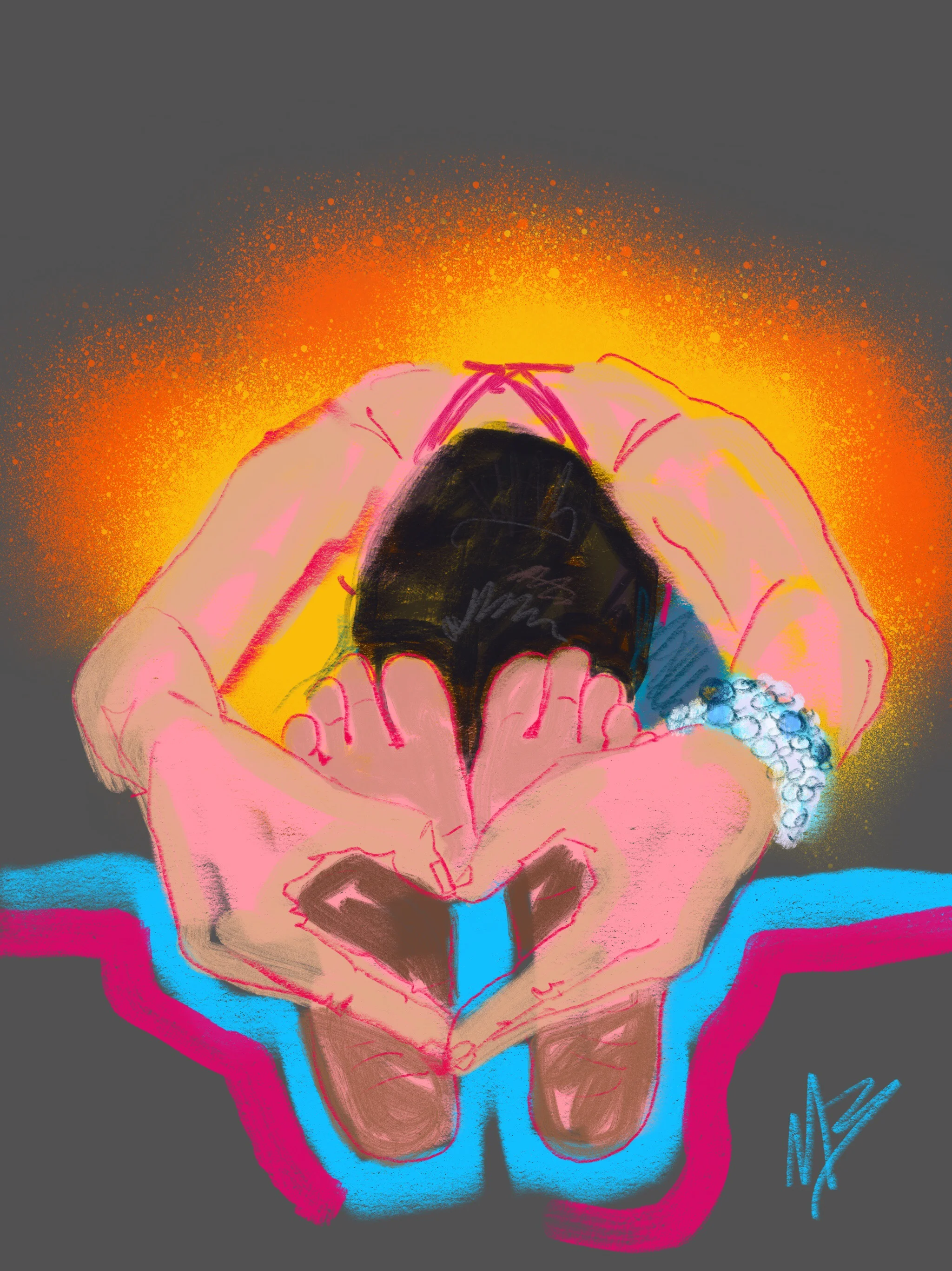 Yoga art inspired by @jessblackmun #art #yoga #yogi #yogaart #yogaartist #fitness #health #wellness 