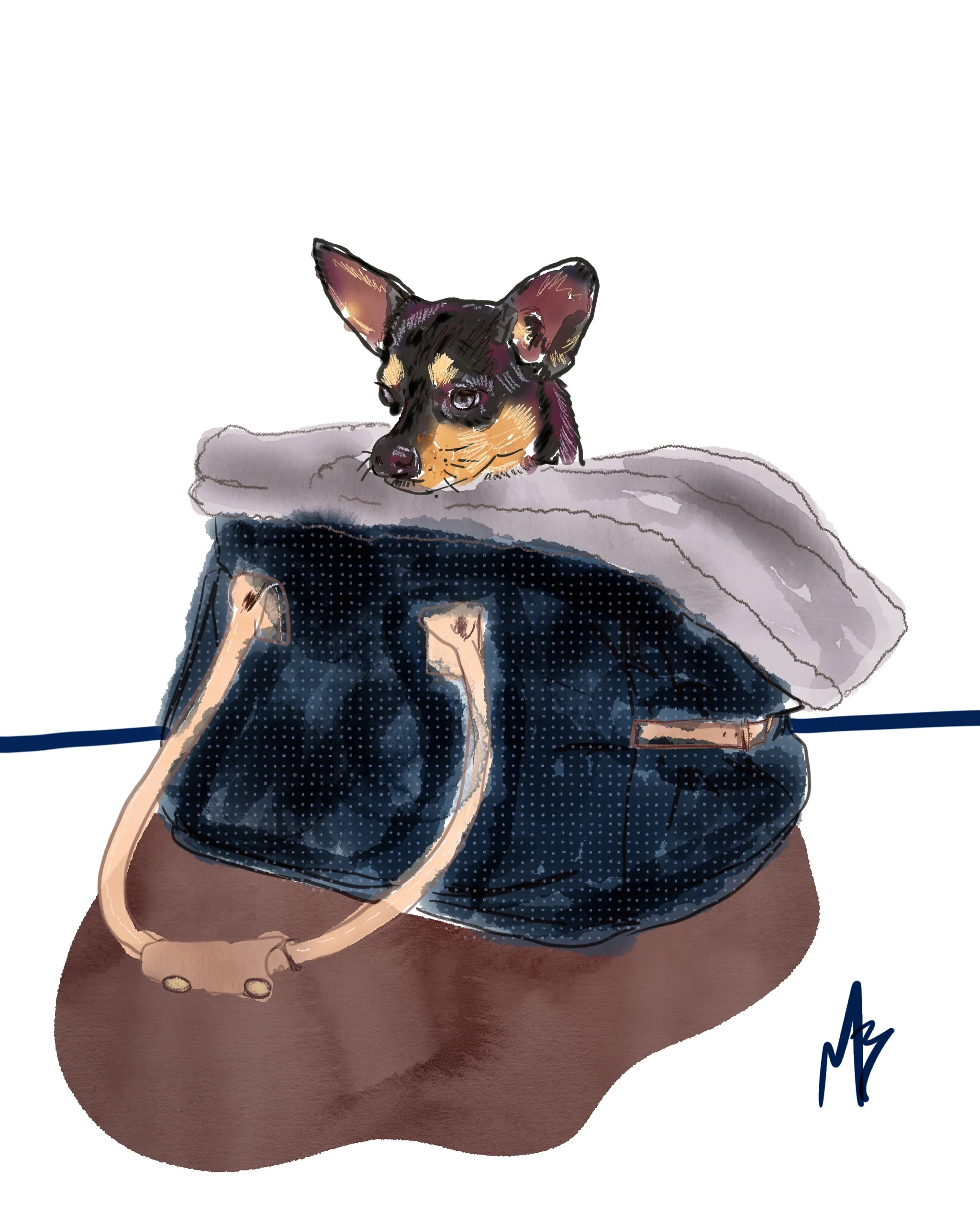 Mobile home? Inspired by @dogstreet @cloud7berlin #dog #digitalpainting #dogstreet #smalldog #pet #dogart #petportraitartist #petportrait