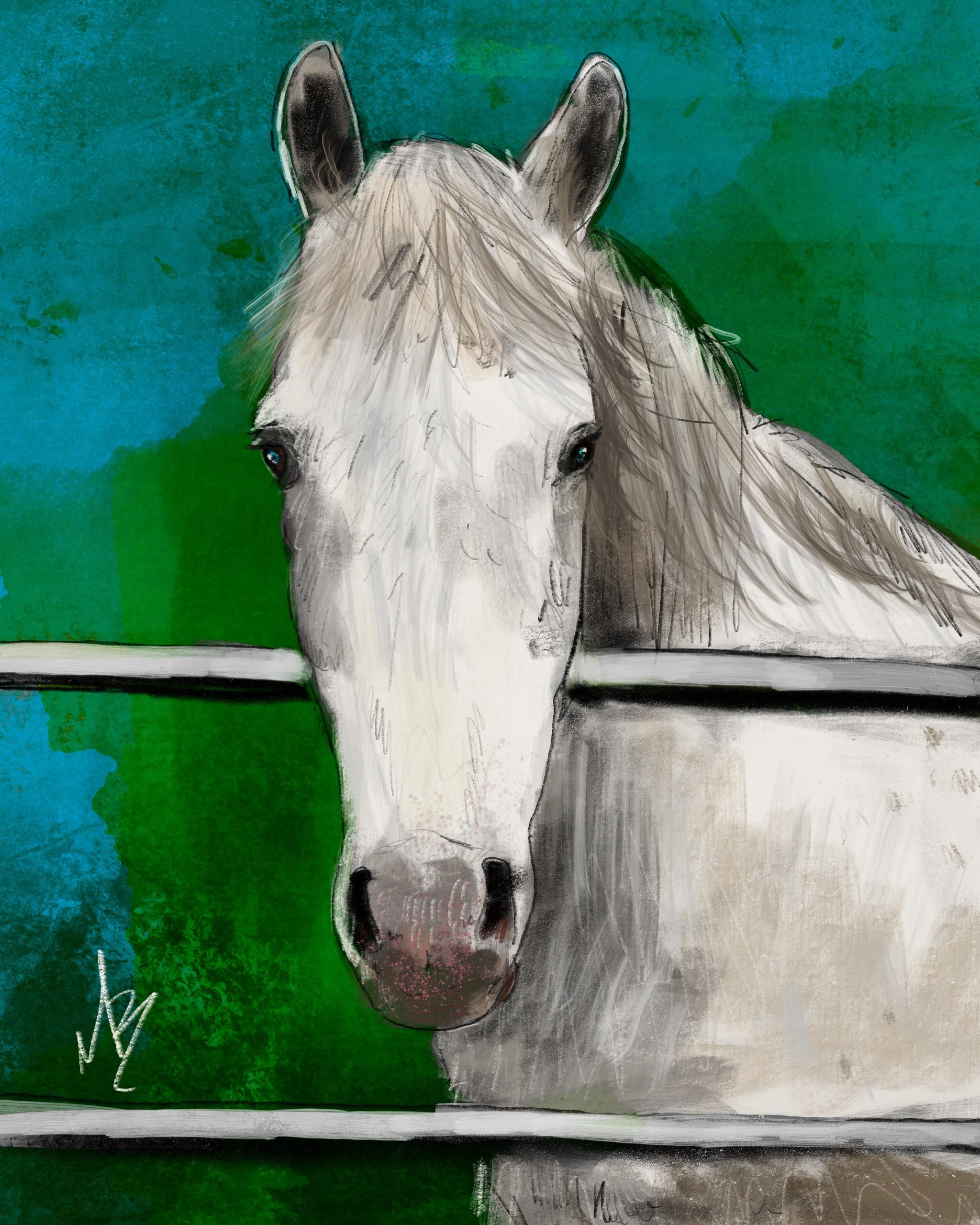 It's not just dogs and cats for custom pet portraits. Are you a horse lover? Commission a portrait. Art inspired by Quixote @hanaeleh