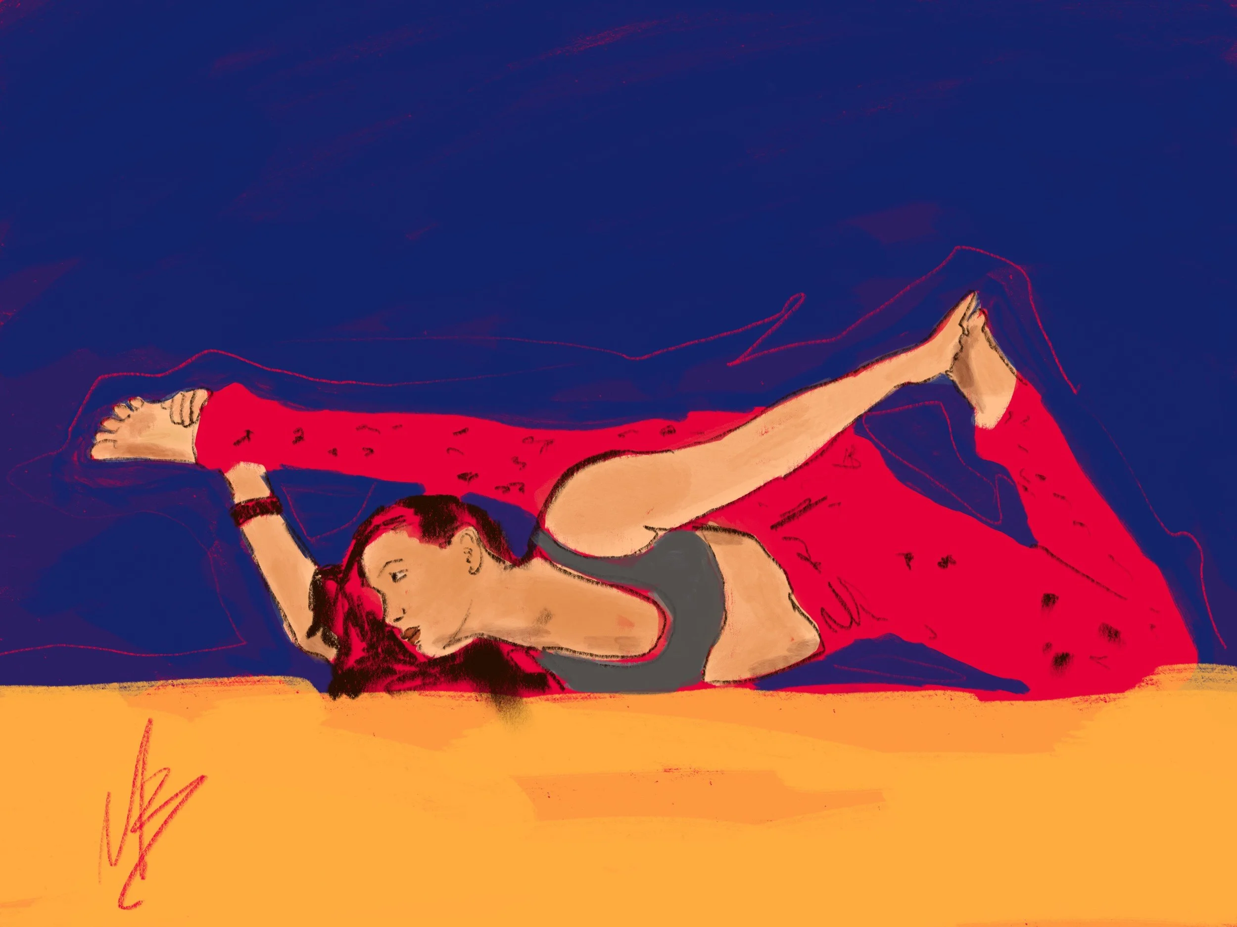 Yoga art inspired by @yogabbaci #yoga #yogi #yogaart #yogaartist #fitness #wellness #health #digitalpainting 
