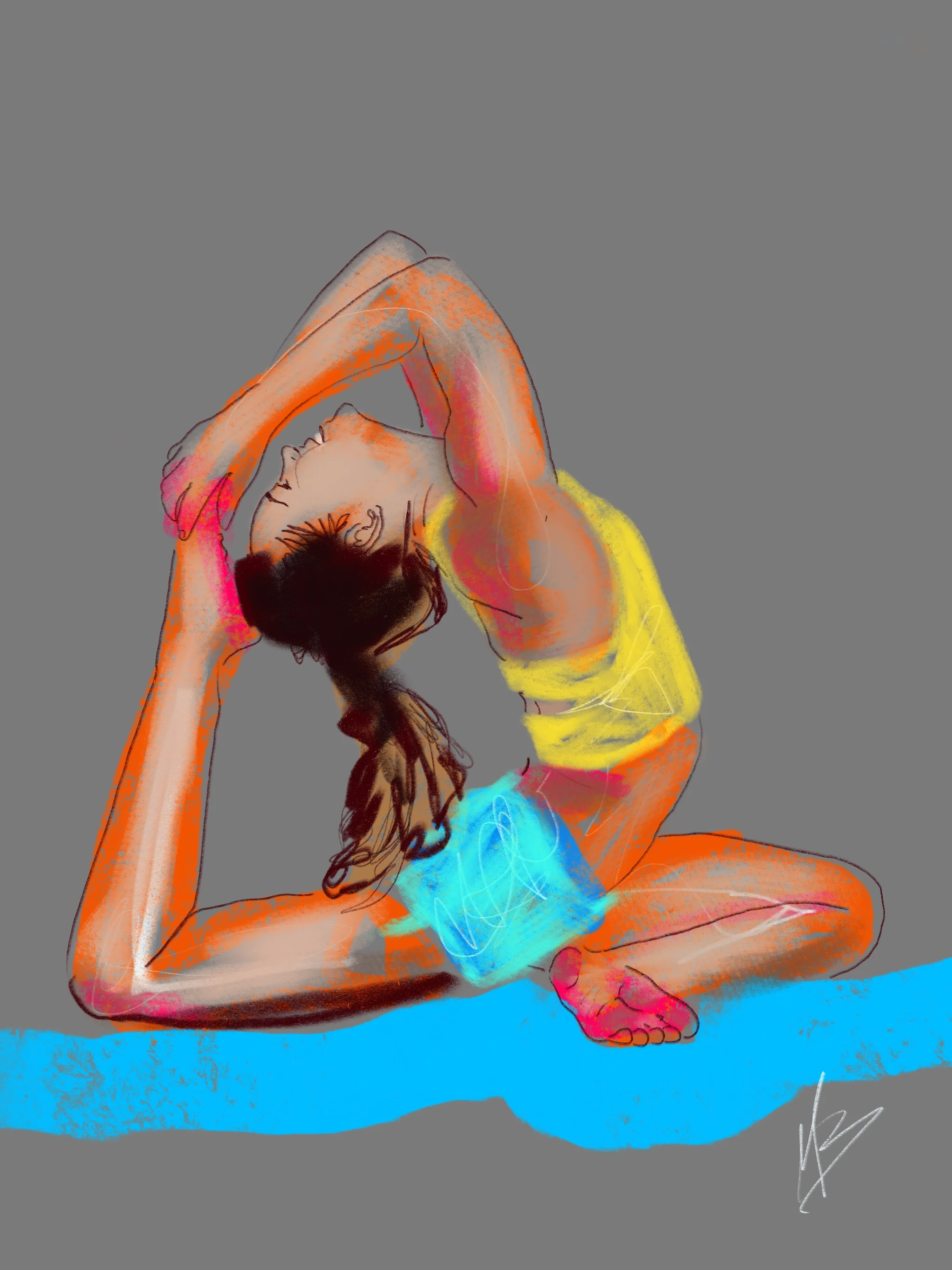 Yoga art inspired by @eveinmotion #yoga #yogi #yogaart #yogaartist #fitness #health #wellness #digitalart 