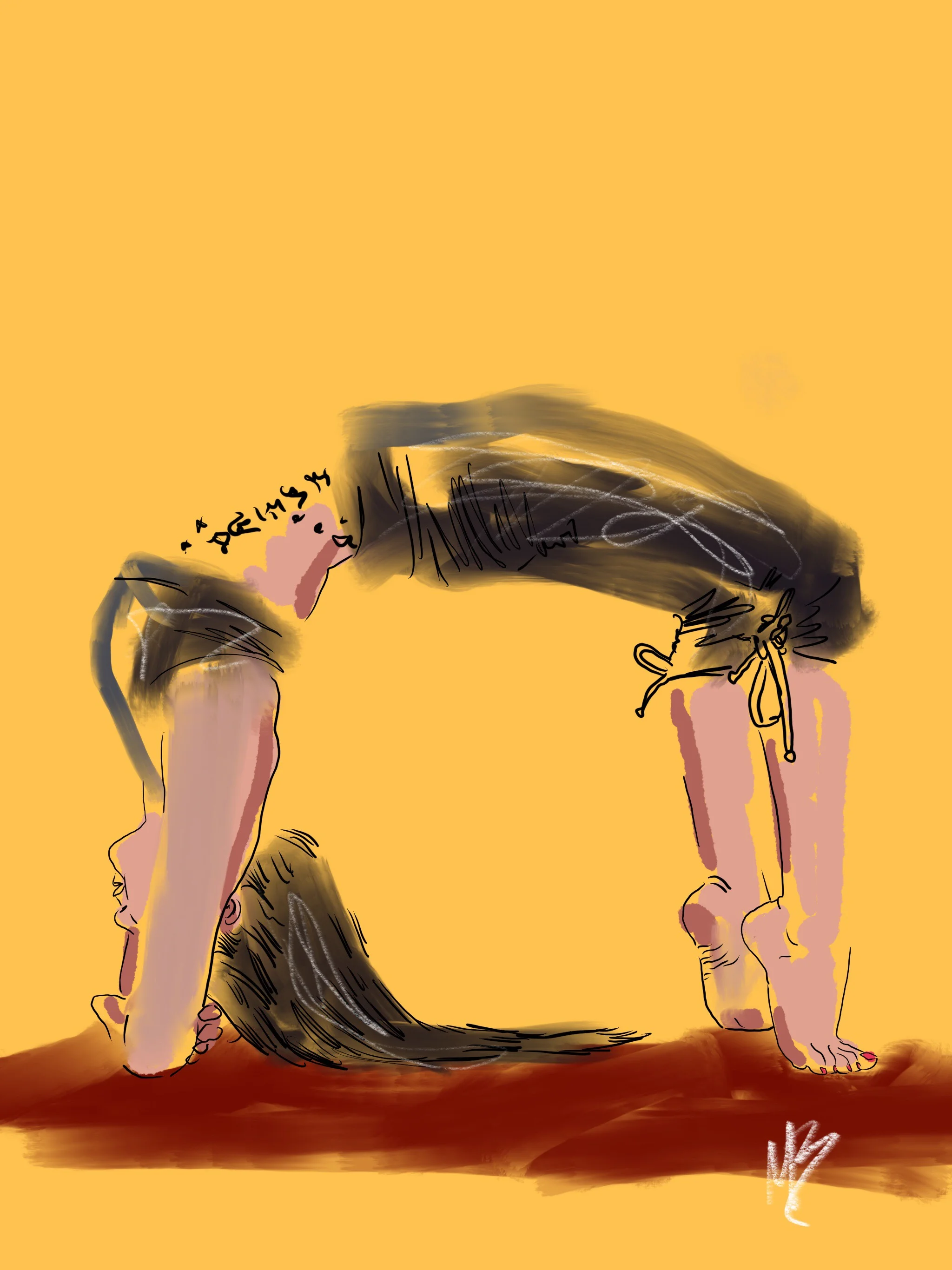 Yoga art inspired by @miz_catherine #yoga #yogi #yogaart #yogaartist #fitness #health #wellness #digitalart #digitalpainting 