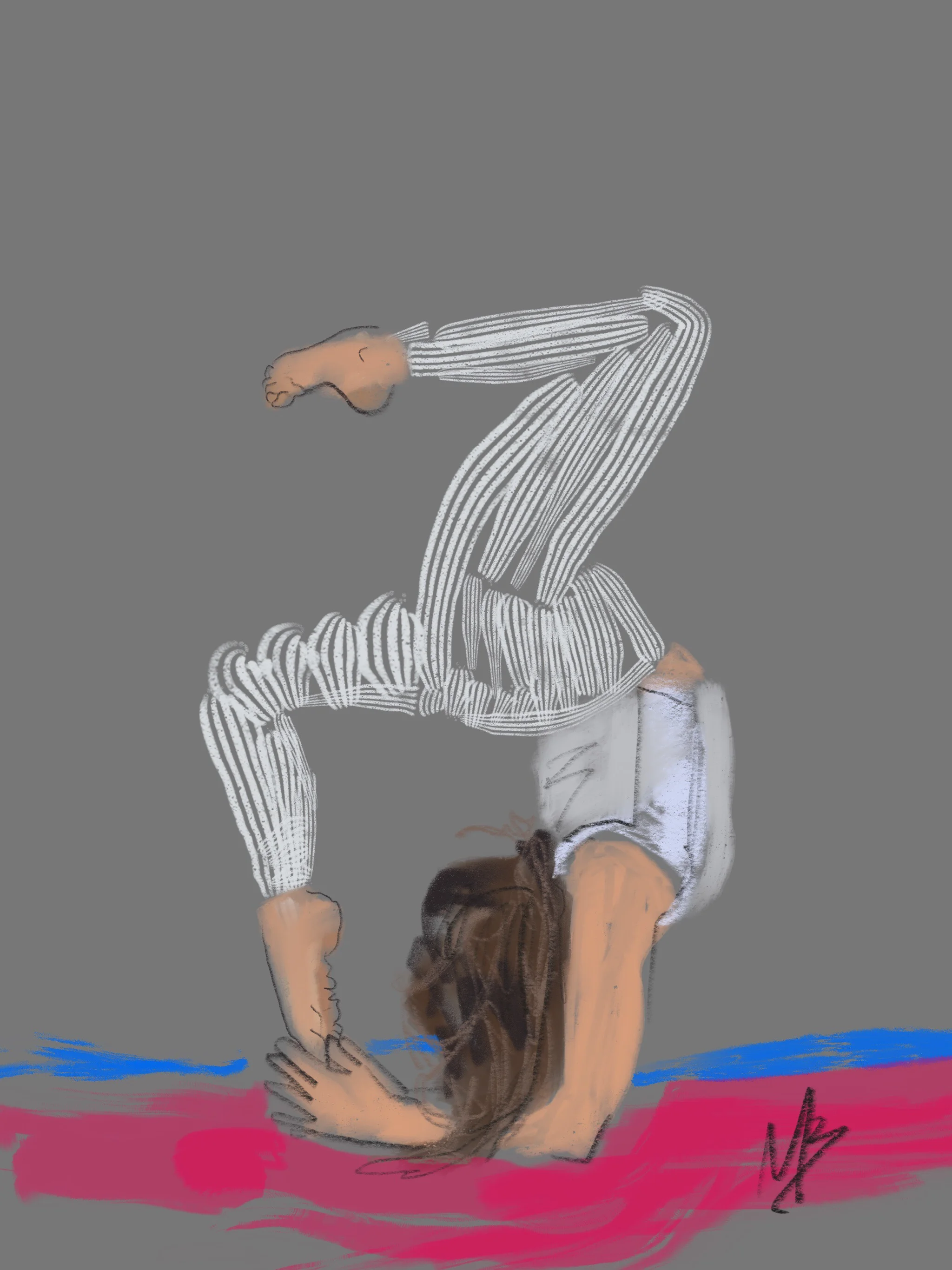 Yoga art inspired by @katherine_jacklyn #yoga #yogaart #yogi #yogaartist #fitness #health #wellness #digitalpainting 