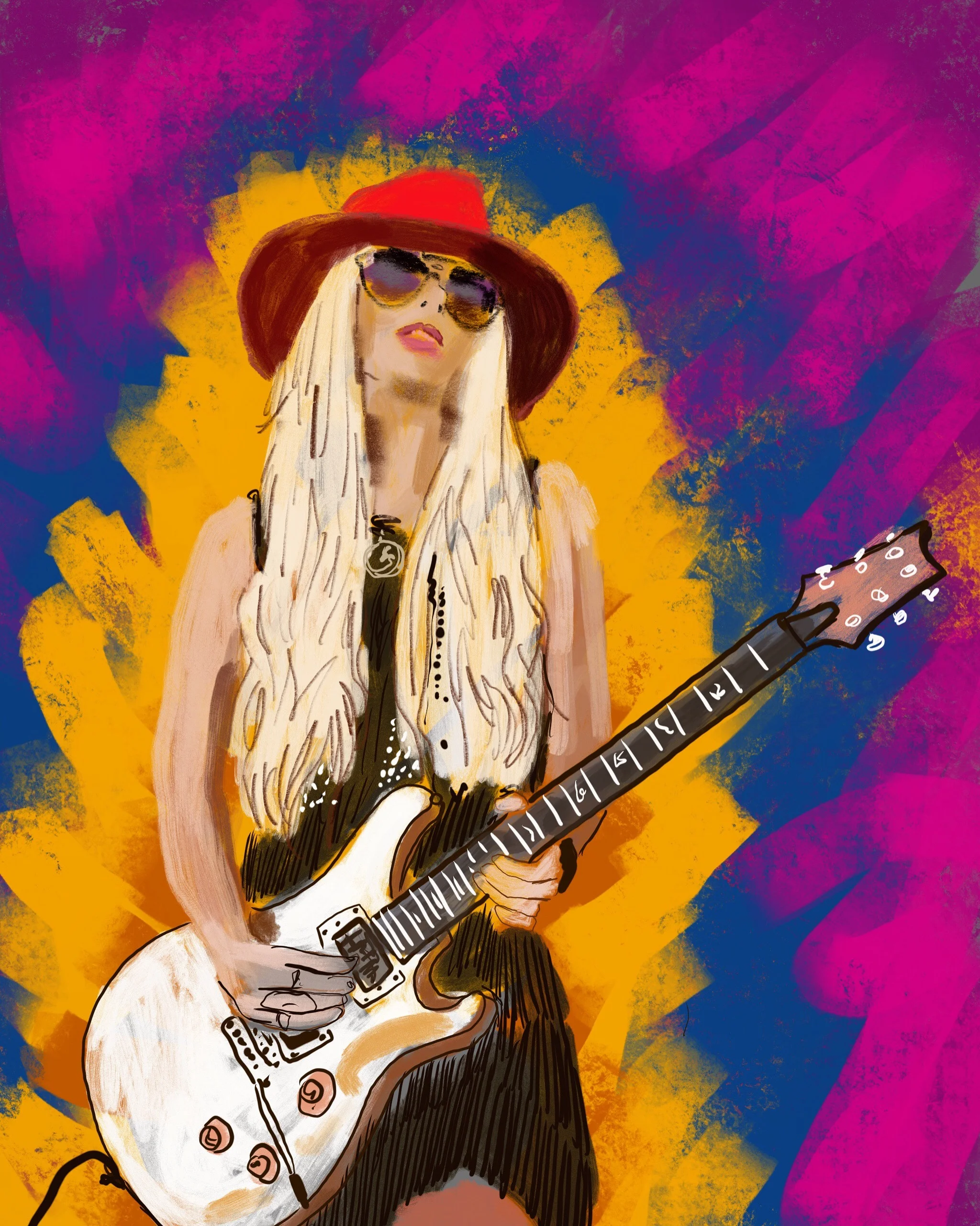 I always have and always will love the sound of guitar. Inspired by @theqof @prsguitars #guitar #art #artist #music