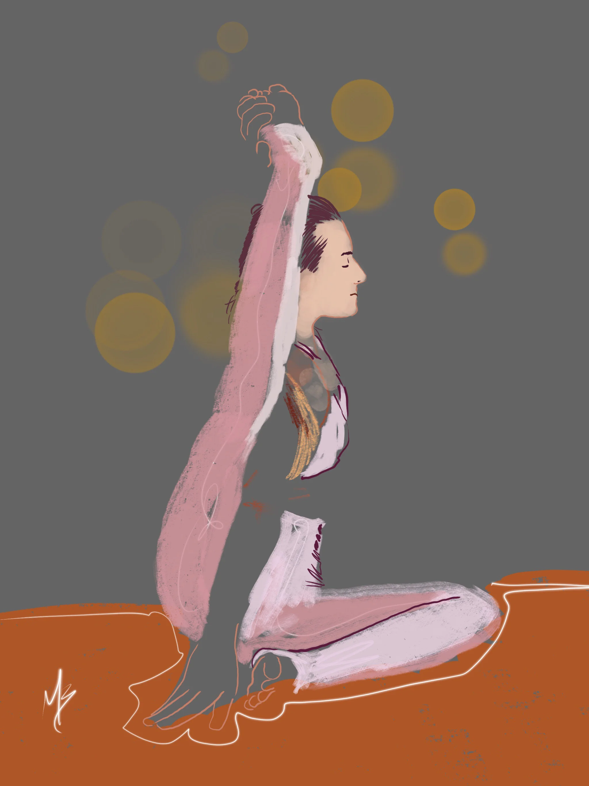 Proud of your yoga pose or accomplishments? Commission me to create your very own custom yoga art. | Yoga art inspired by @natashamarieyoga @uintah_collection