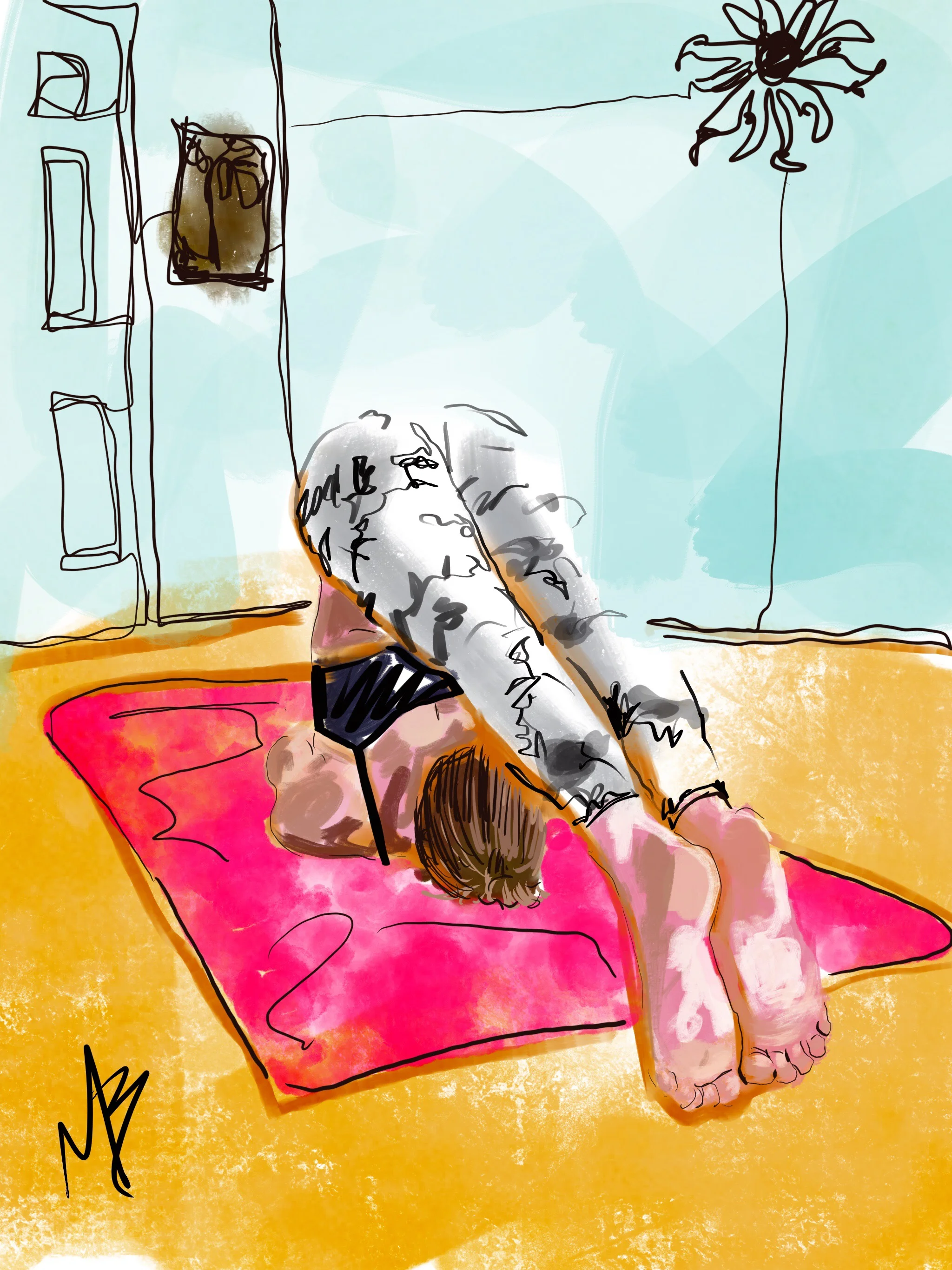 Yoga art inspired by @shanti_love10 #yoga #yogi #yogaart #yogaartist #fitness #health #wellness #digitalart 