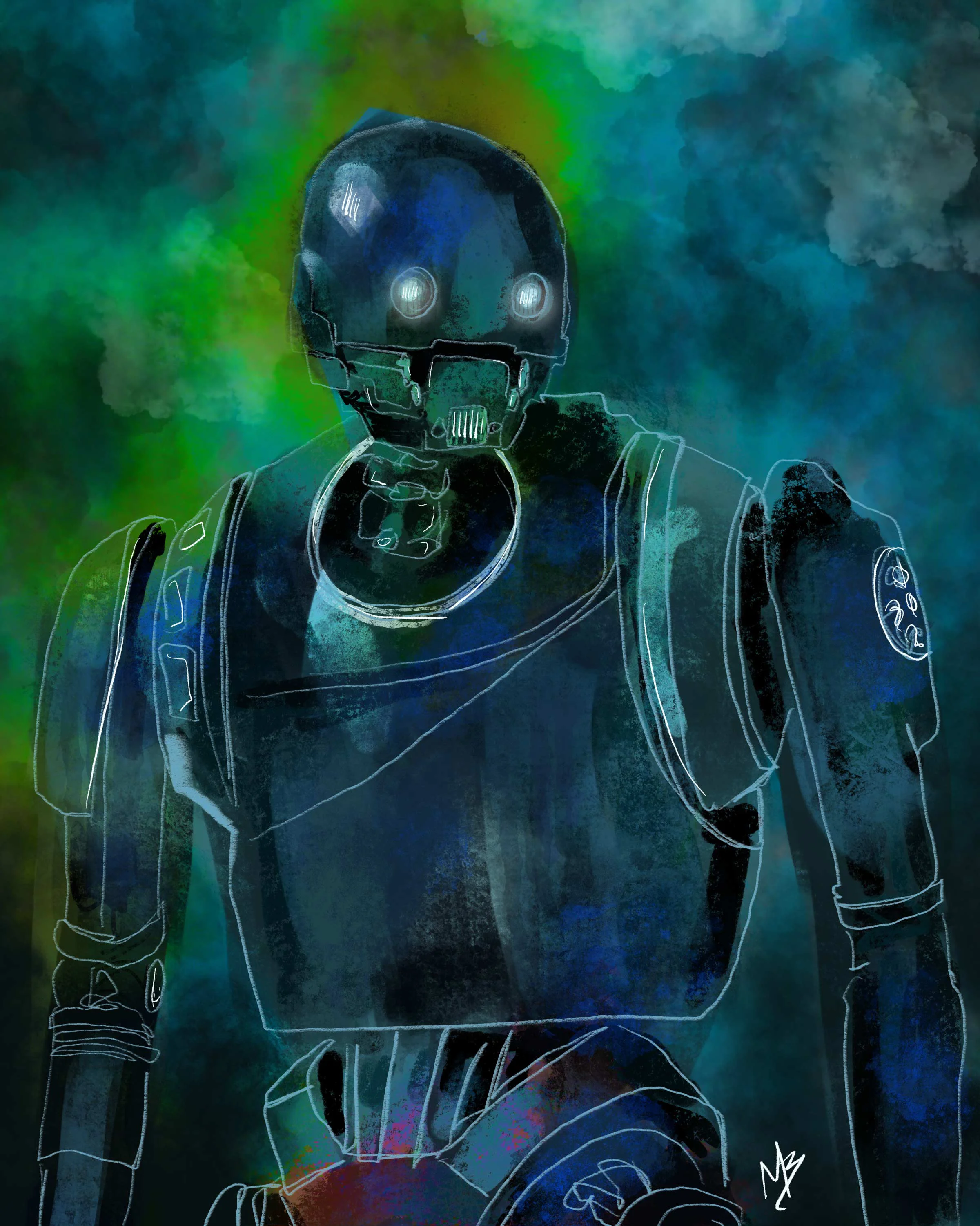 Rogue One K-2SO Art Print