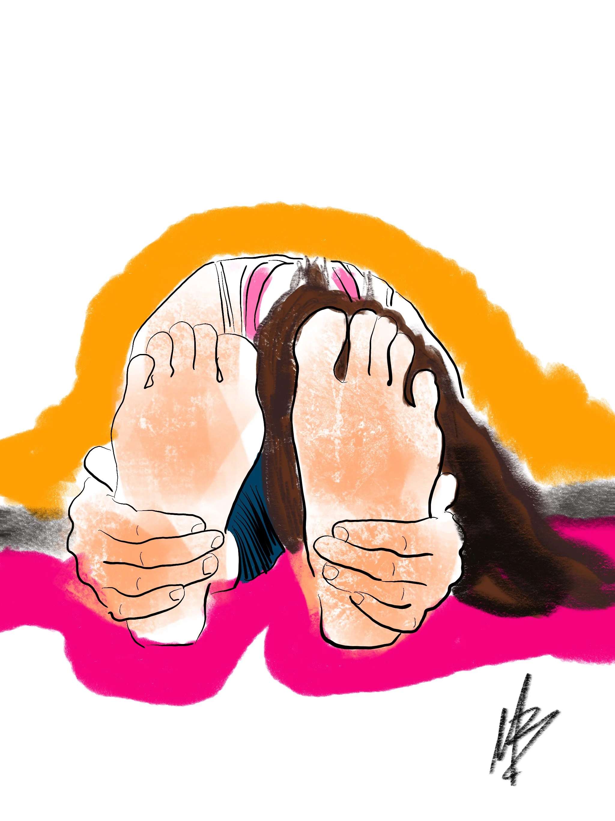 Fold yourself in half. | yoga art inspired by @katherineisbendy #yoga #yogi #yogart #yogaartist #fitness #digitalart 