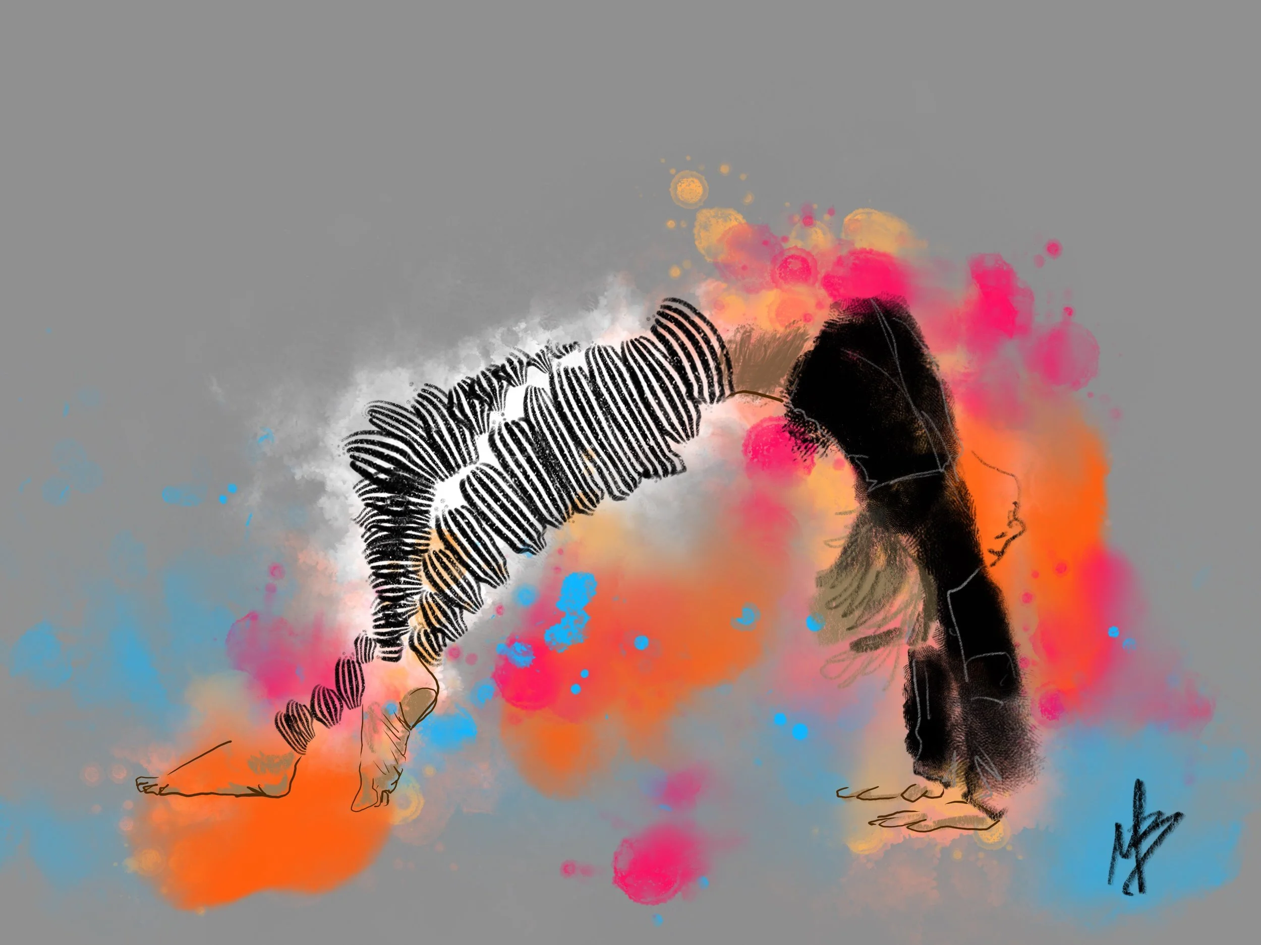 Happy Friday ✌🏻 | Art inspired by @heatherlynnfit @k_moose @glyderapparel #yoga #yogi #yogaart #yogaartist #fitness #digitalart 