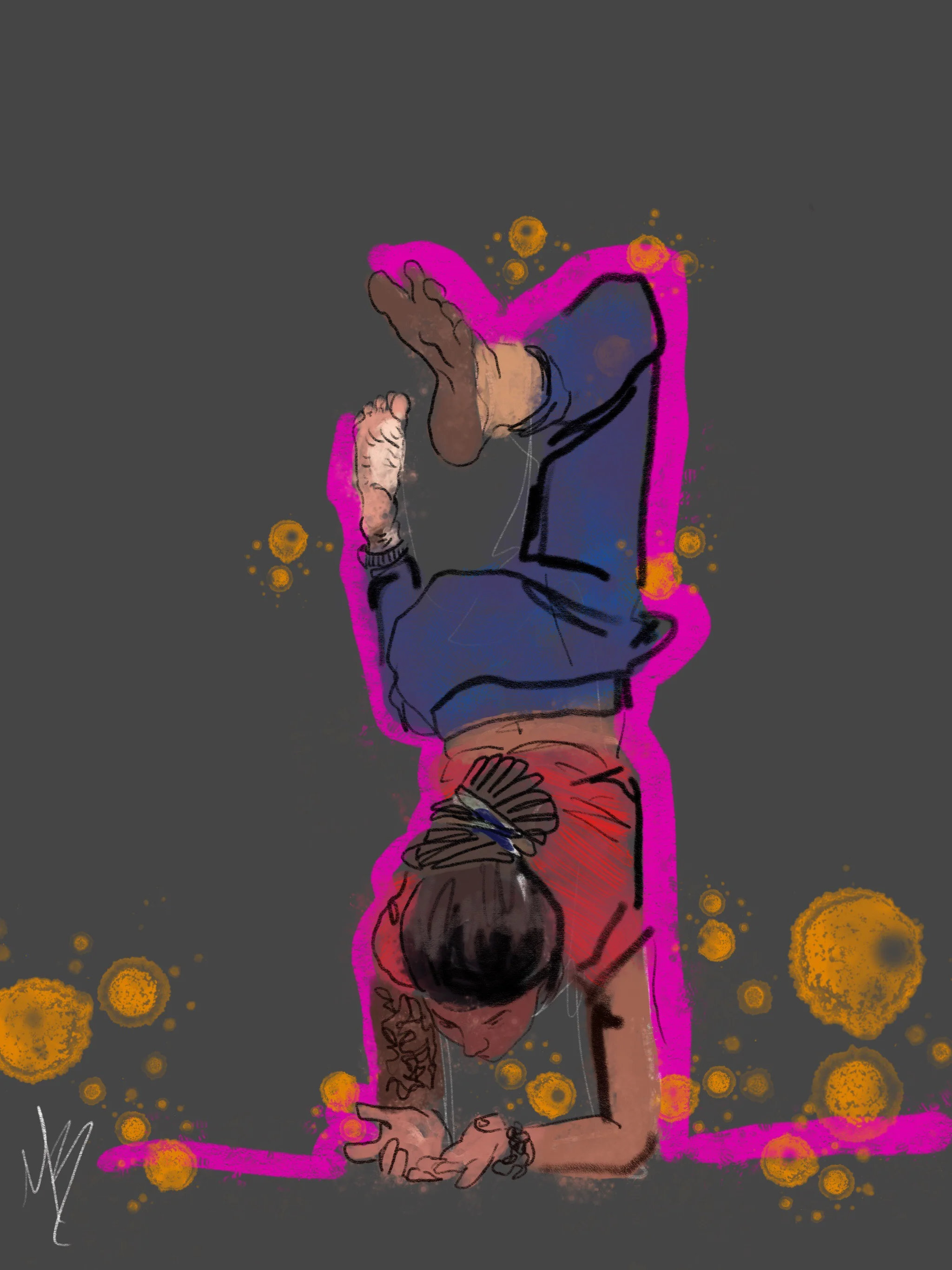 Setting up for a new week. What's going to be your highlight? | Yoga art inspired by @northernlights_yoga #yogi #yoga #yogart #yogaartist #fitness #digitalart 