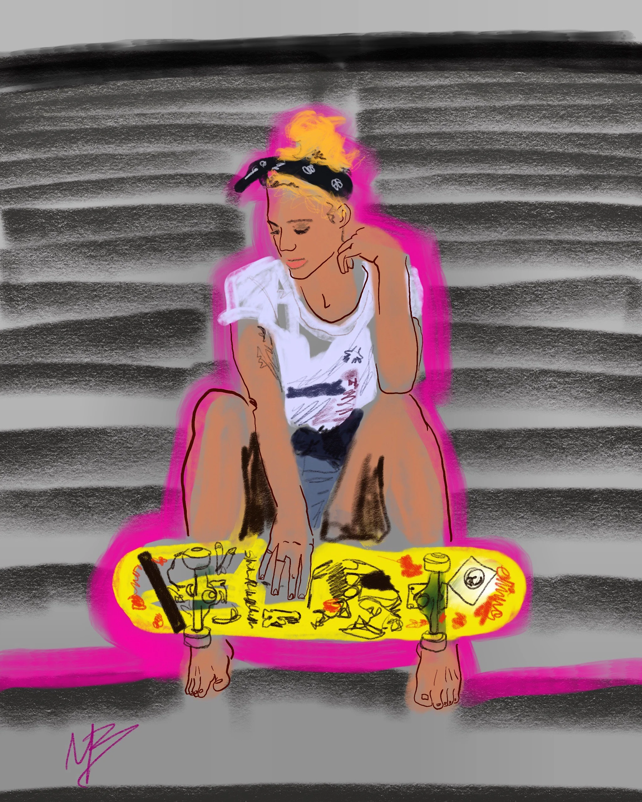 Rolling into a new week. | art inspired by @mayla_kind @surfragette @savage_officiel 