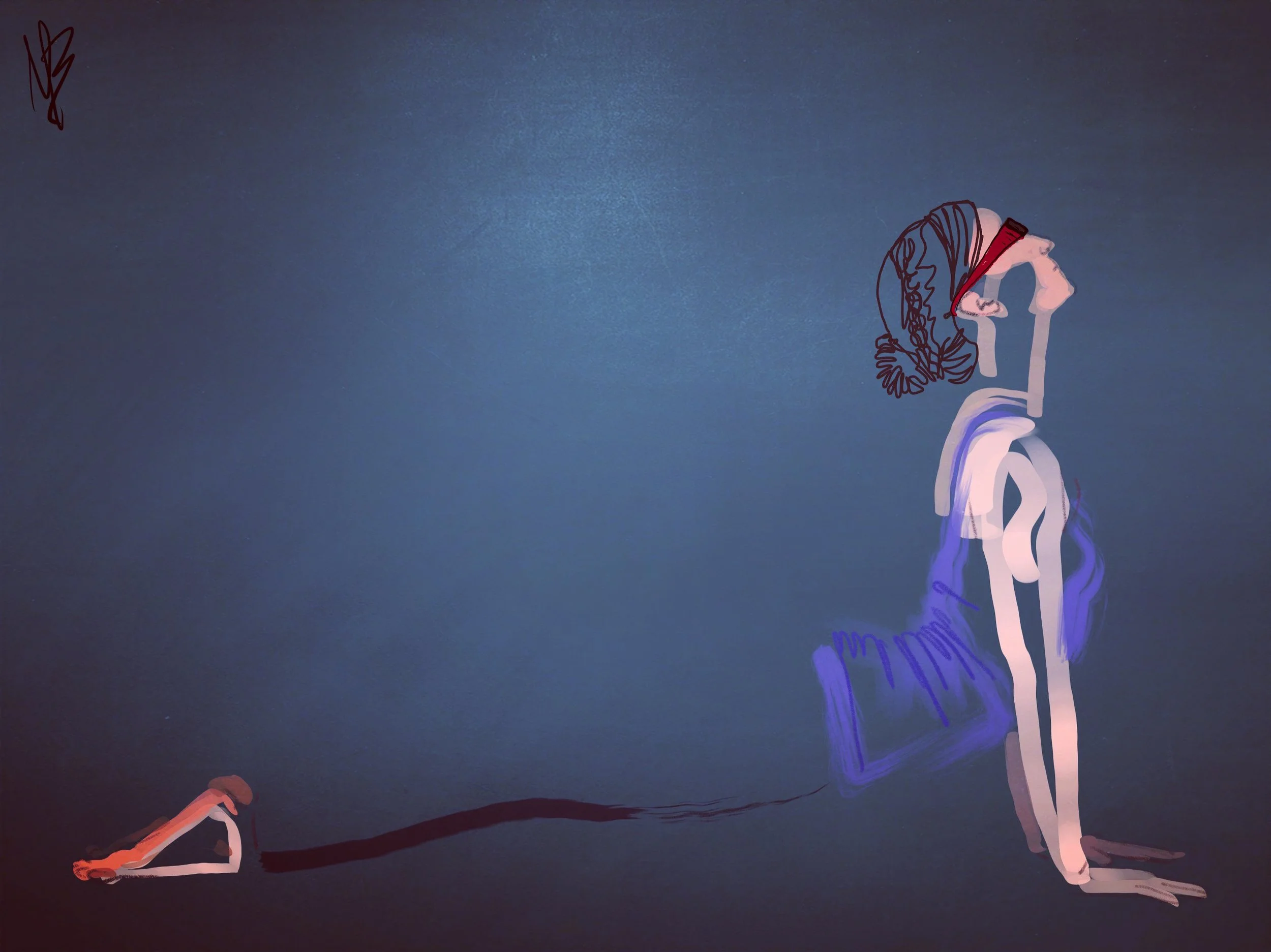 Eclipsing and remixing. Sorta viewed the eclipse today. Saw some clouds here in NJ. Where were you? | art inspired by @yogastudioapp #yoga #yogi #yogaart #yogaartist #eclipse 