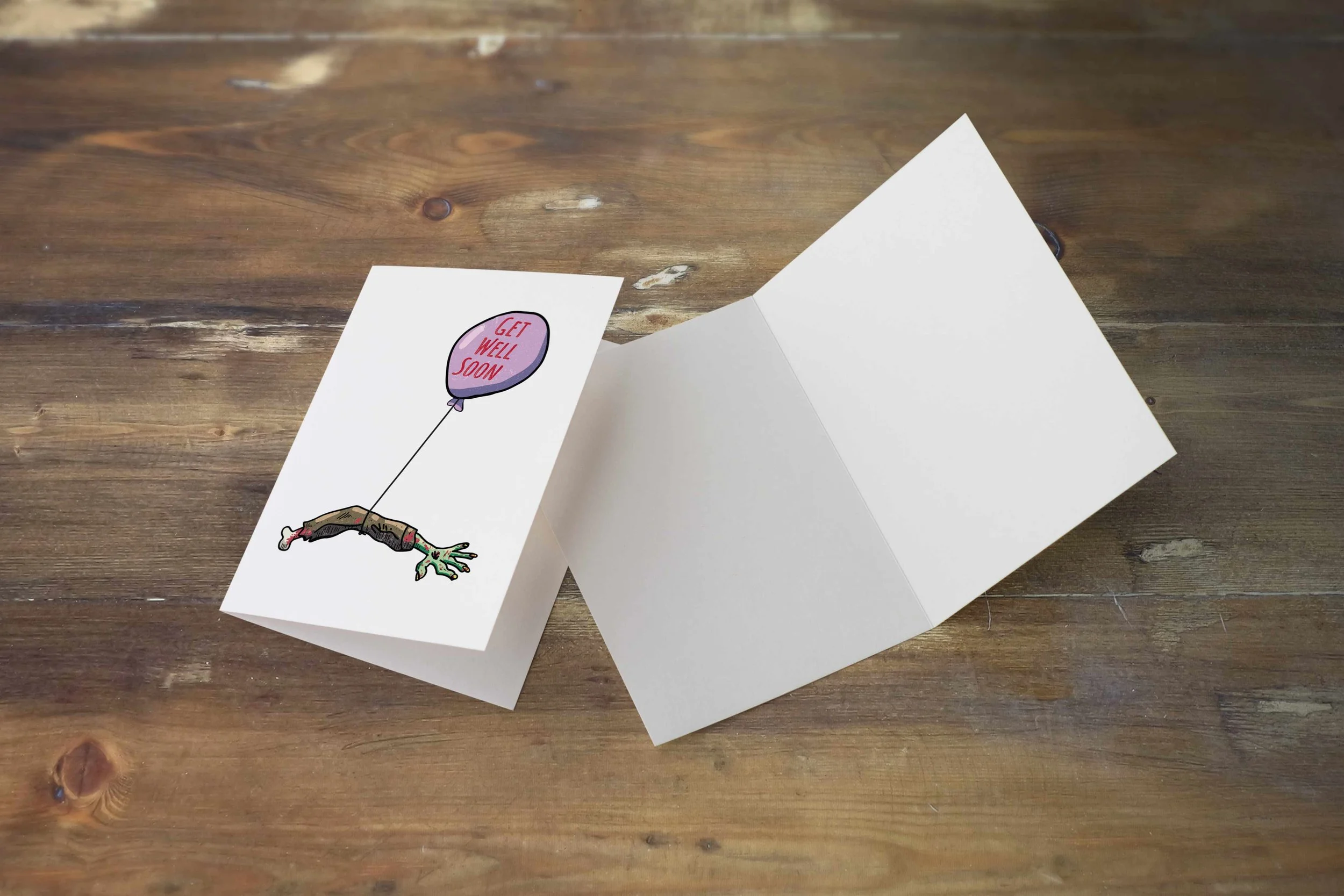 Get Well Soon Zombie Greeting Card