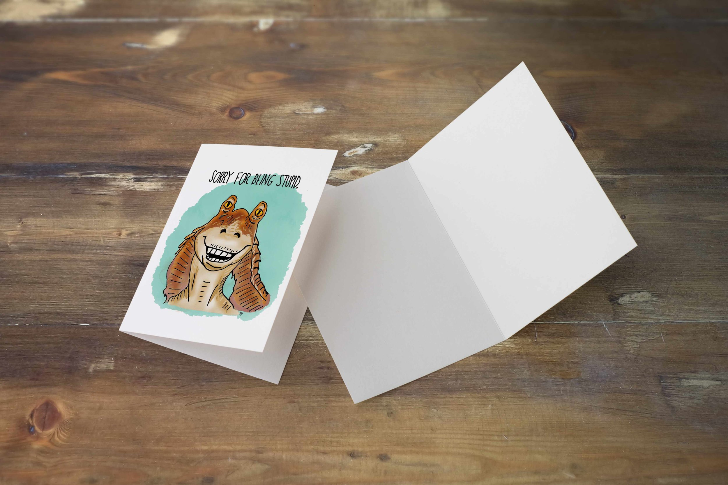 Jar Jar Binks Greeting Card