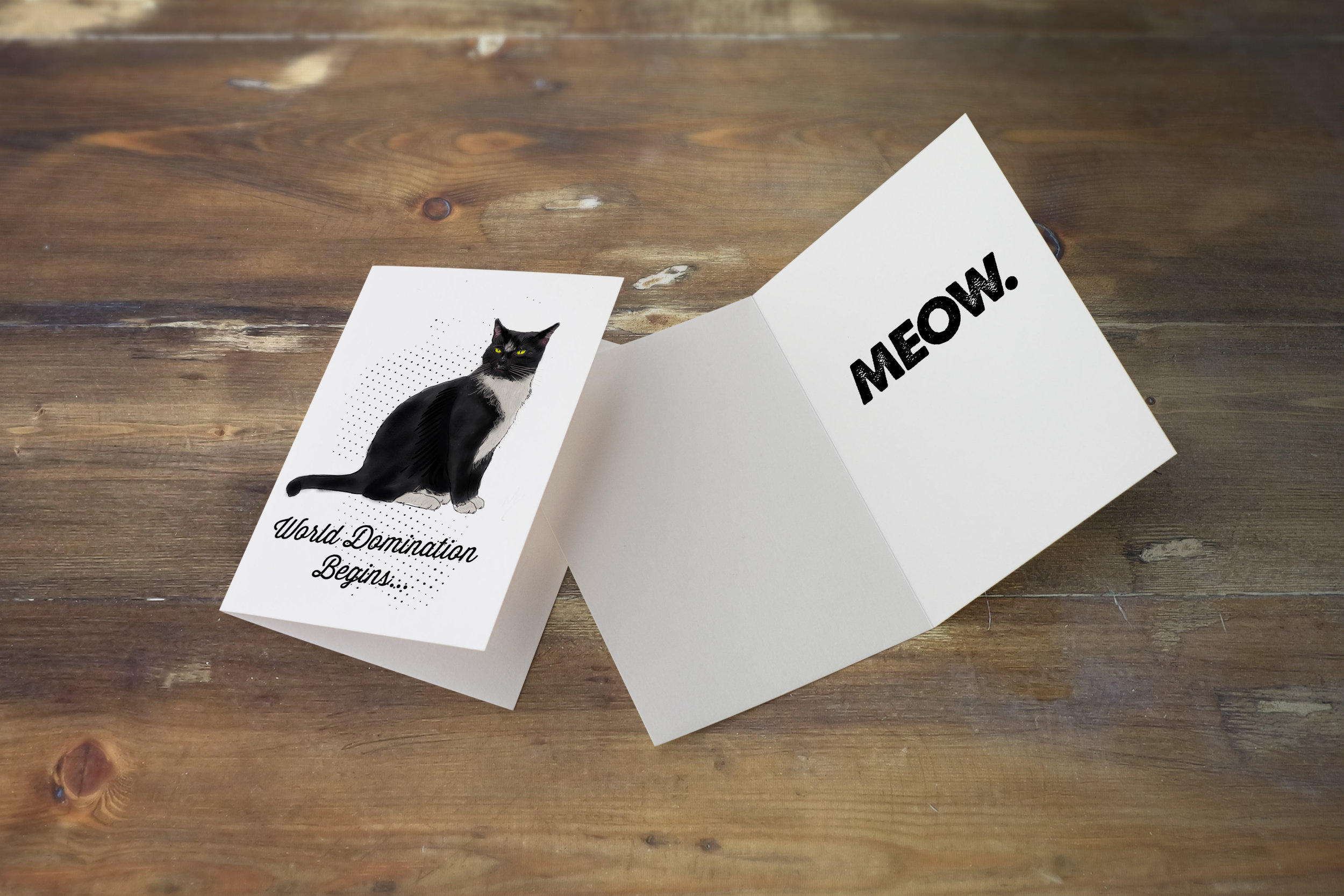 World Domination Cat Greeting Card